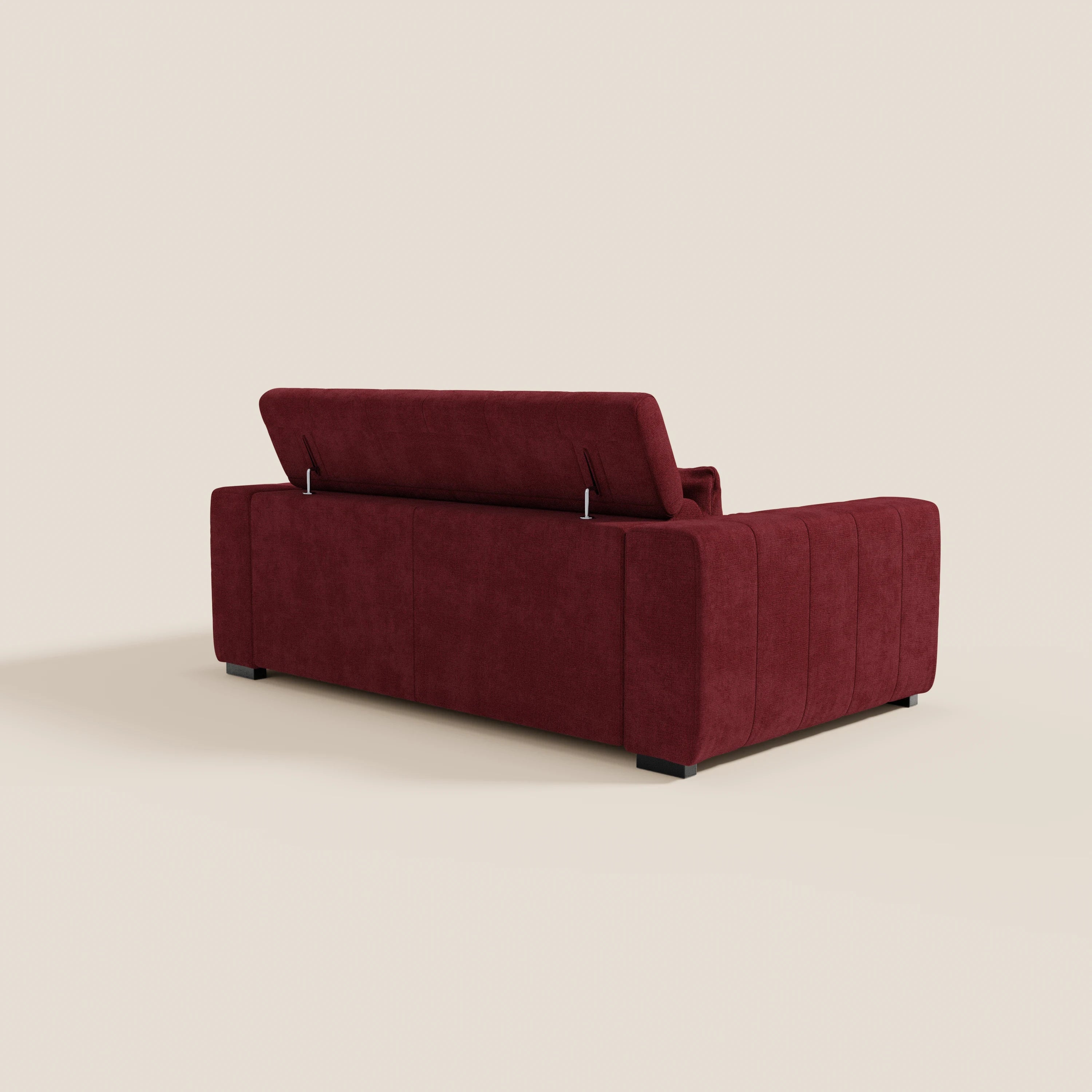 Doric divano 3 posti con sedute allungabili tramite relax elettrico - poggiatesta reclinabile in tessuto smacchiabile T23 - divani.store