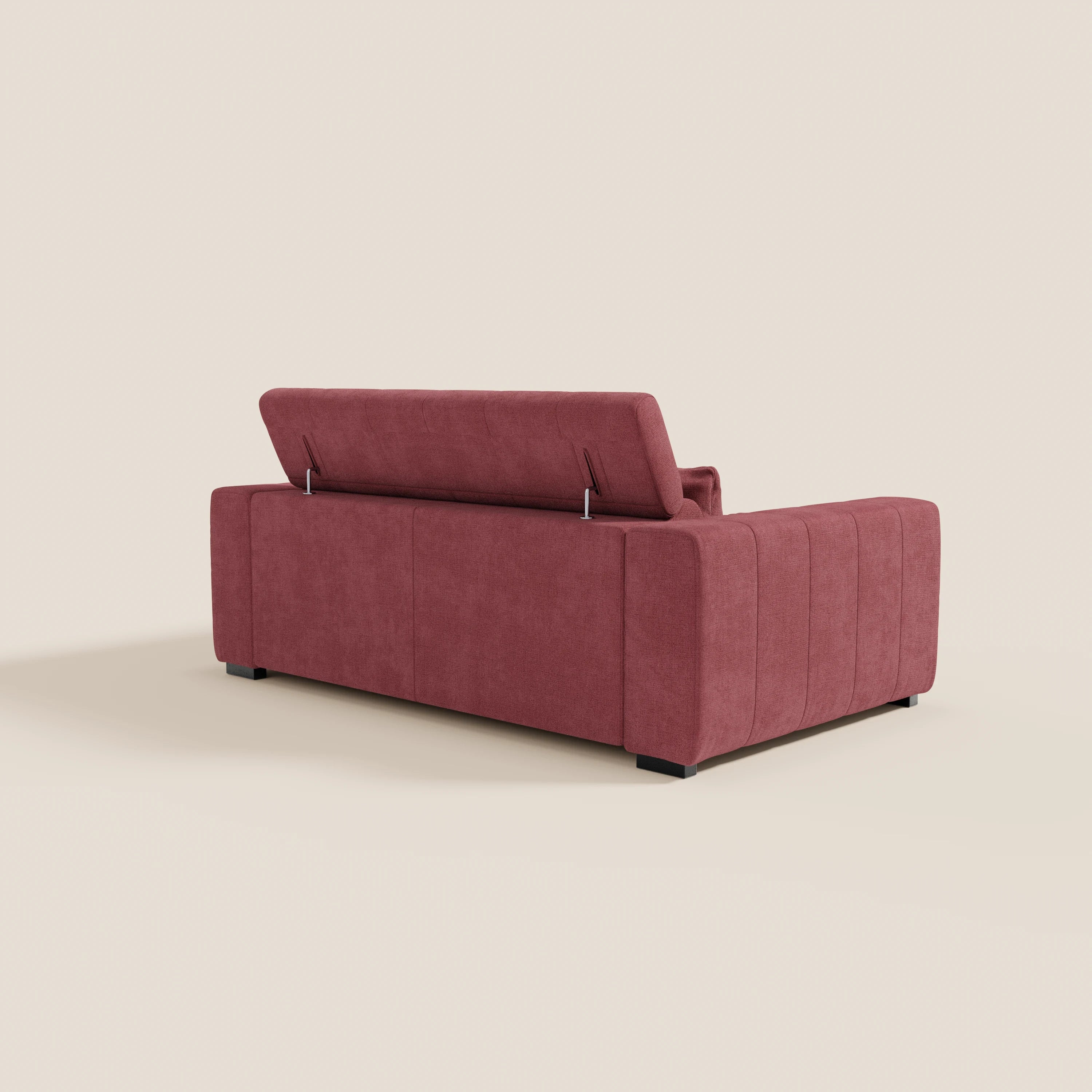 Doric divano 3 posti con sedute allungabili tramite relax elettrico - poggiatesta reclinabile in tessuto smacchiabile T23 - divani.store