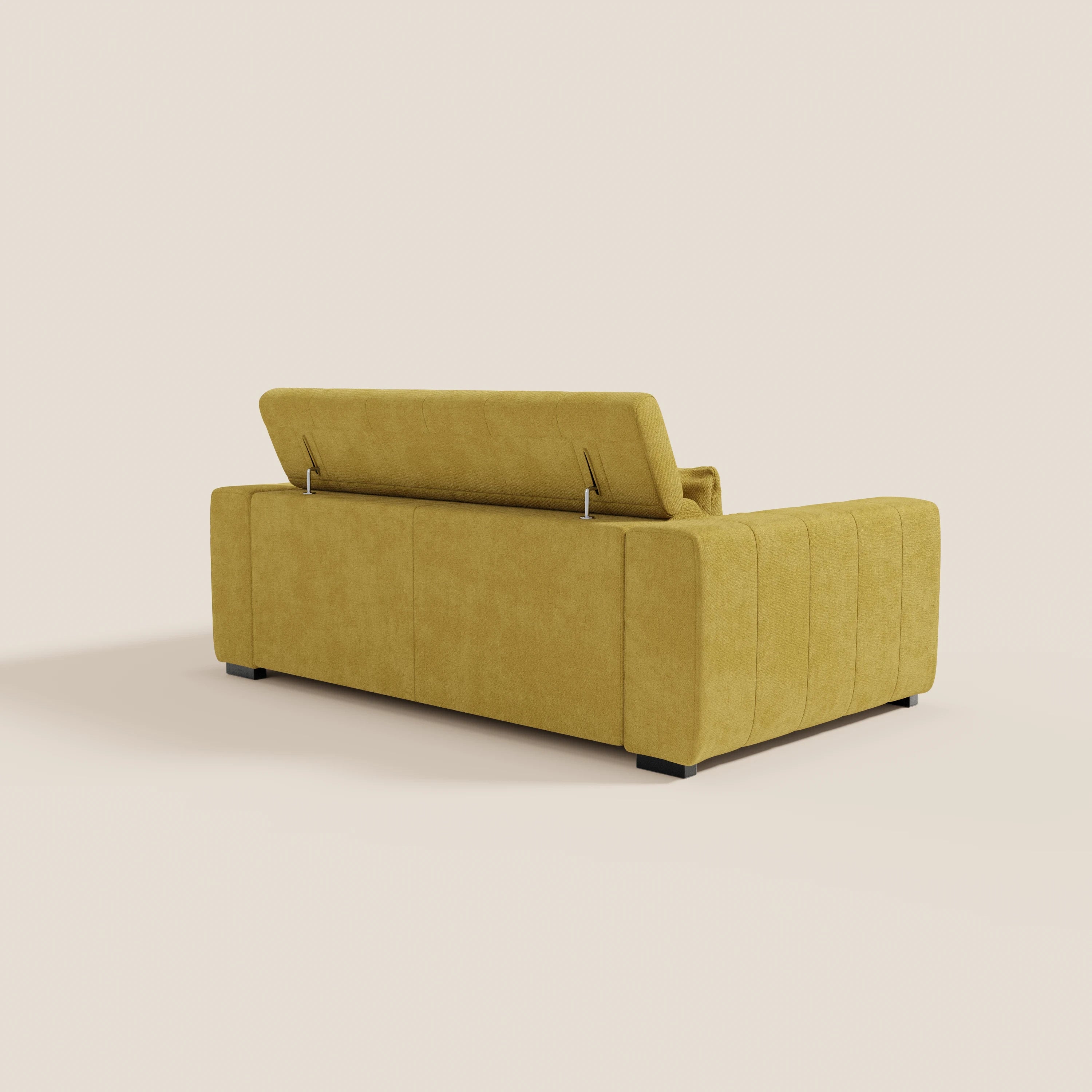 Doric divano 3 posti con sedute allungabili tramite relax elettrico - poggiatesta reclinabile in tessuto smacchiabile T23 - divani.store
