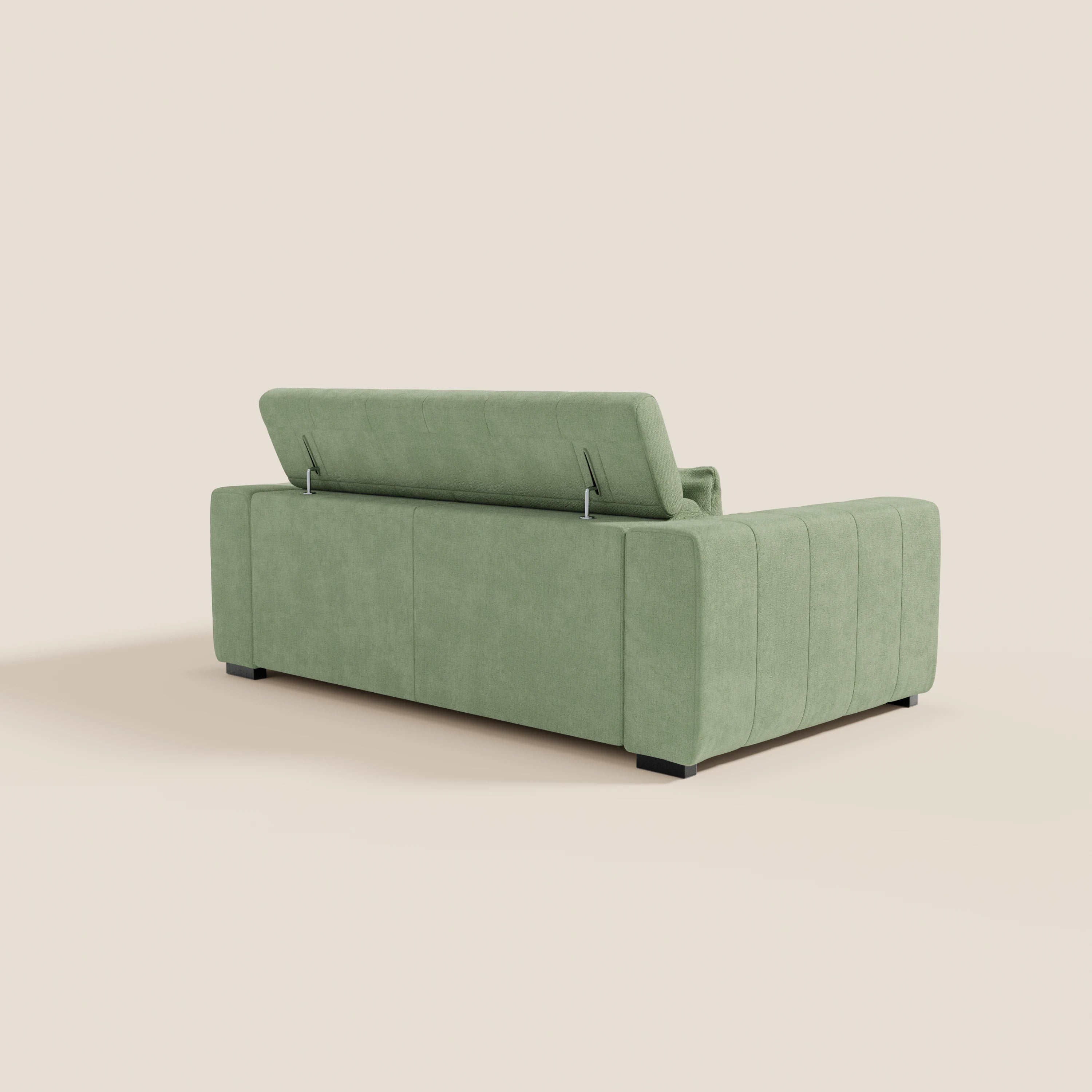 Doric divano 3 posti con sedute allungabili tramite relax elettrico - poggiatesta reclinabile in tessuto smacchiabile T23 - divani.store