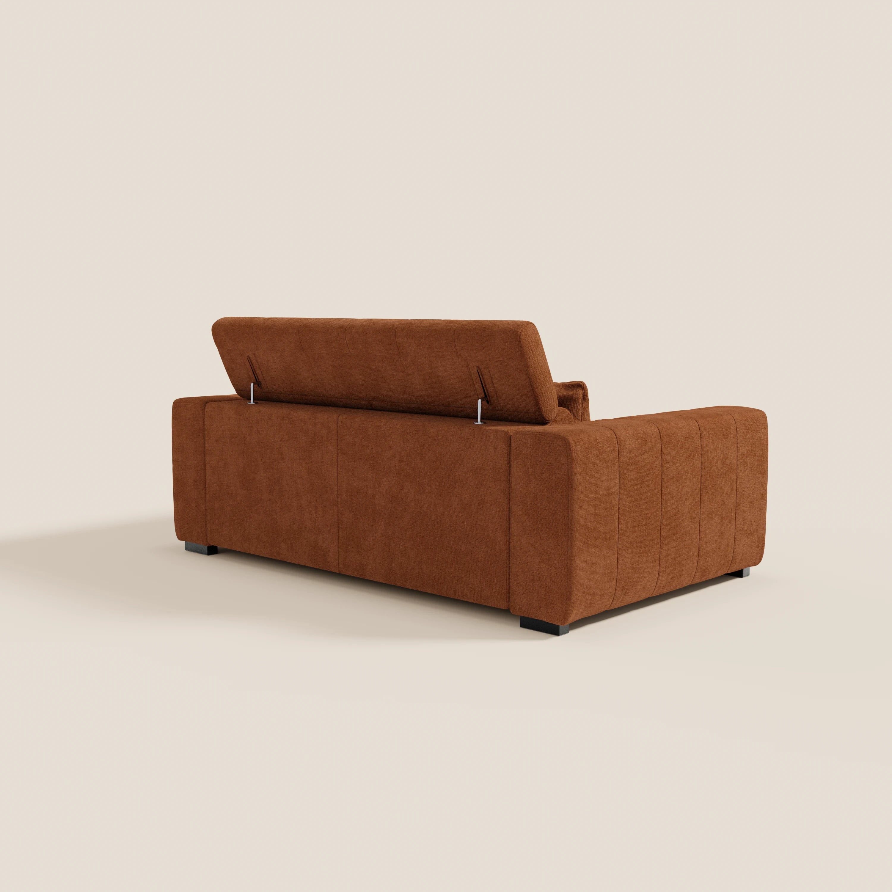 Doric divano 3 posti con sedute allungabili tramite relax elettrico - poggiatesta reclinabile in tessuto smacchiabile T23 - divani.store