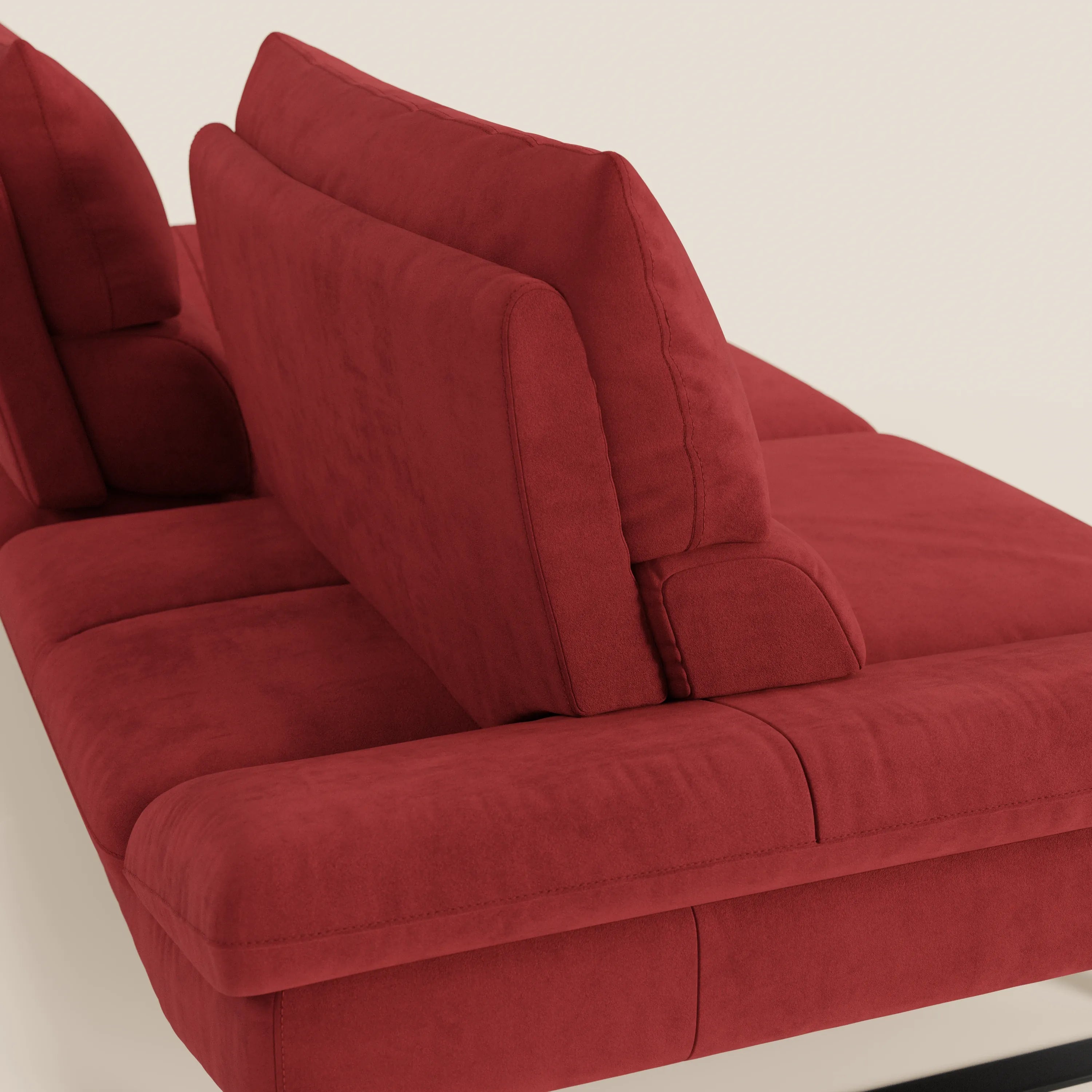 Eclipse Divano dal design moderno 2 e 3 posti con schienali traslanti - piedini alti in elegante microfibra smacchiabile T11 - divani.store