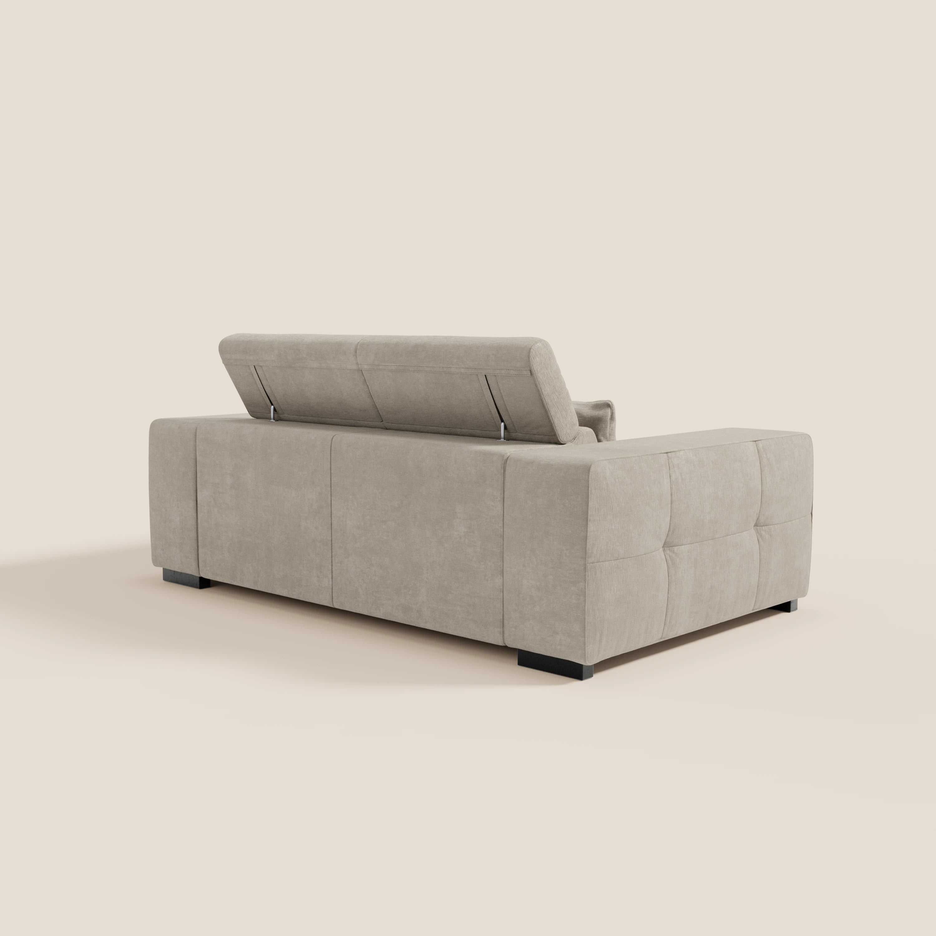 Monarch Divano con Relax Elettrico per allungamento sedute e Poggiatesta Reclinabile in tessuto morbido smacchiabile T31 - divani.store