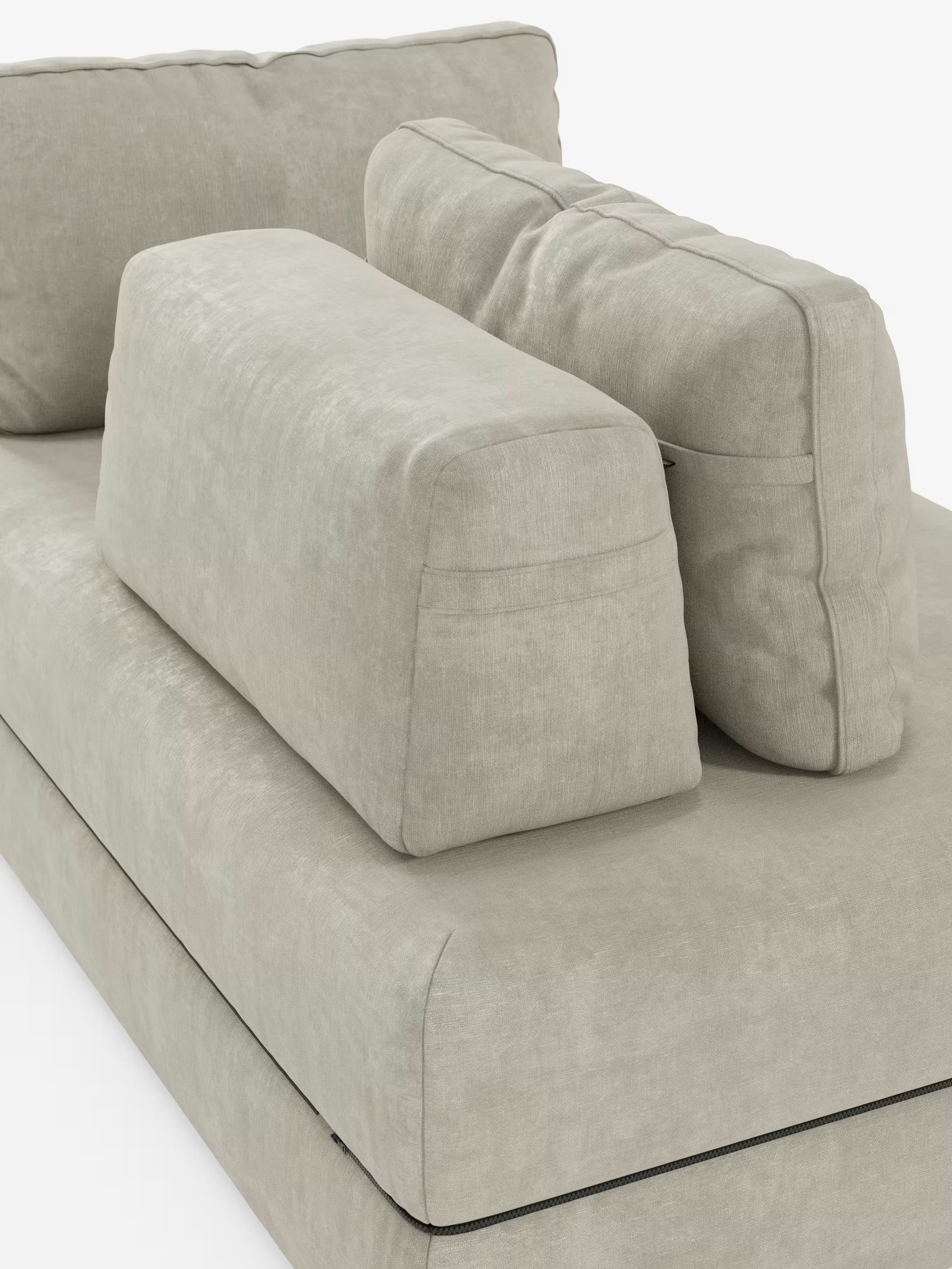 Rift divano letto matrimoniale 2 posti e 3 posti con schienali mobili - materasso alto 24 cm e memory foam in tessuto smacchiabile T31