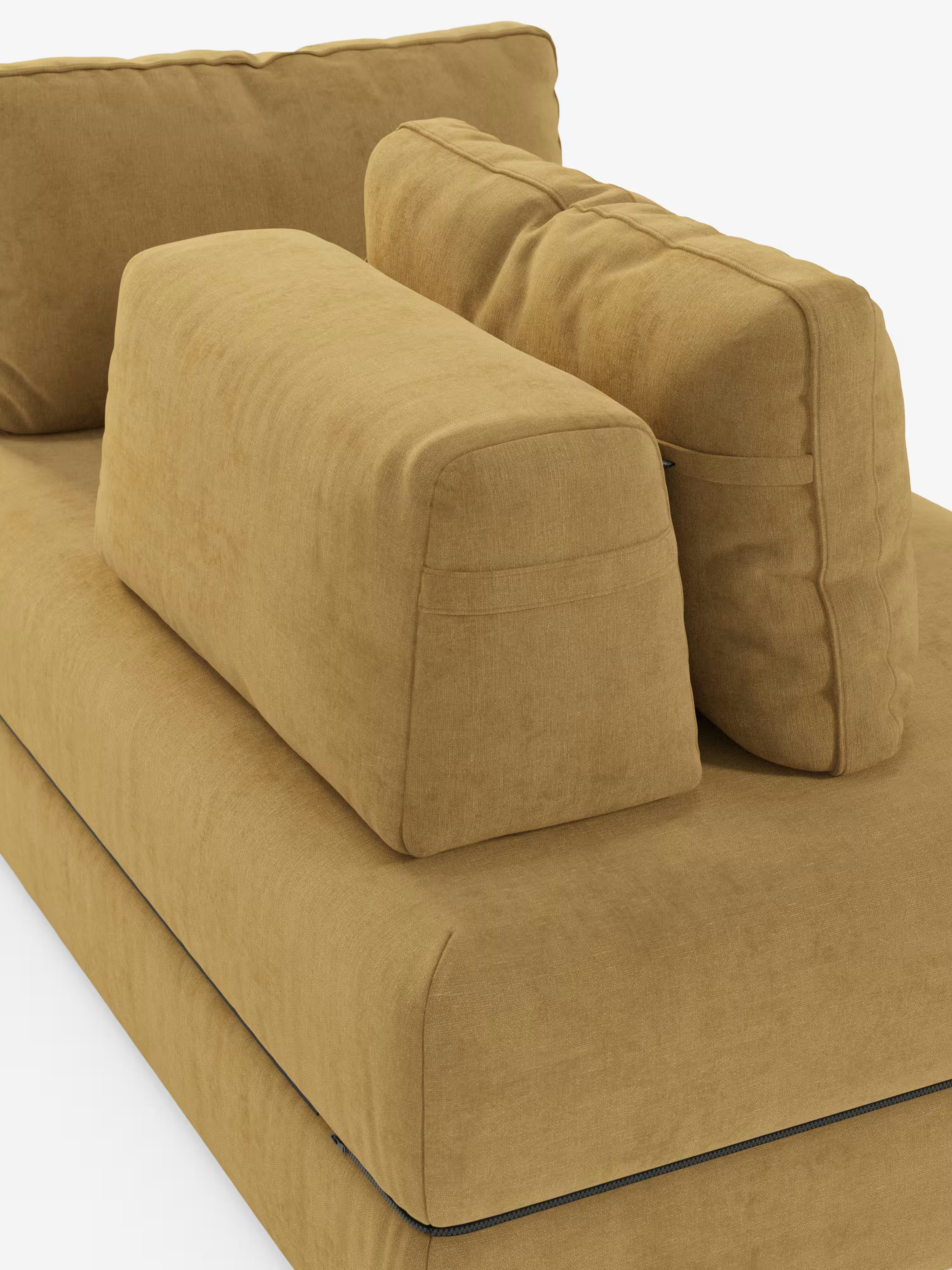 Rift divano letto matrimoniale 2 posti e 3 posti con schienali mobili - materasso alto 24 cm e memory foam in tessuto smacchiabile T31