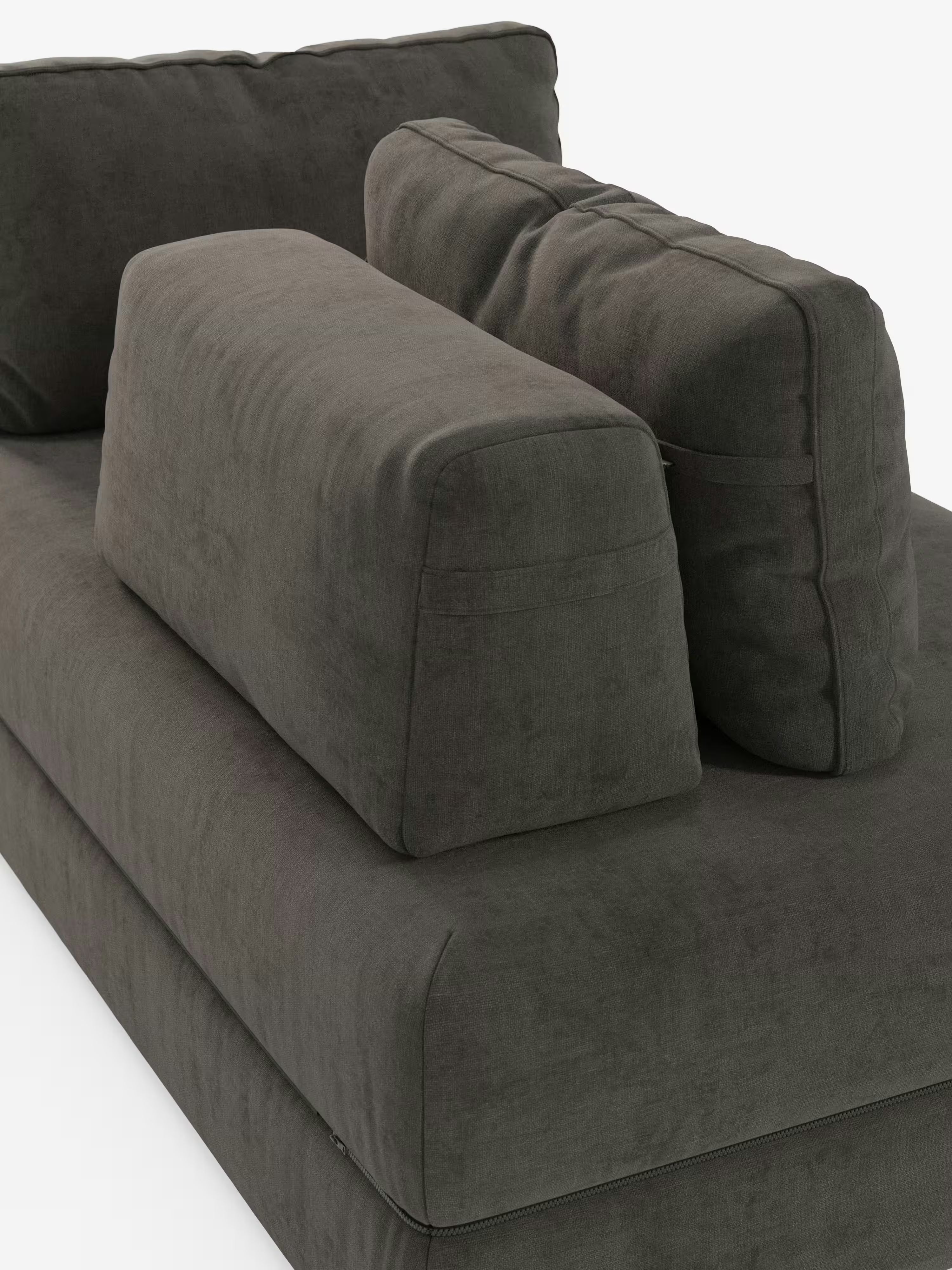 Rift divano letto matrimoniale 2 posti e 3 posti con schienali mobili - materasso alto 24 cm e memory foam in tessuto smacchiabile T31