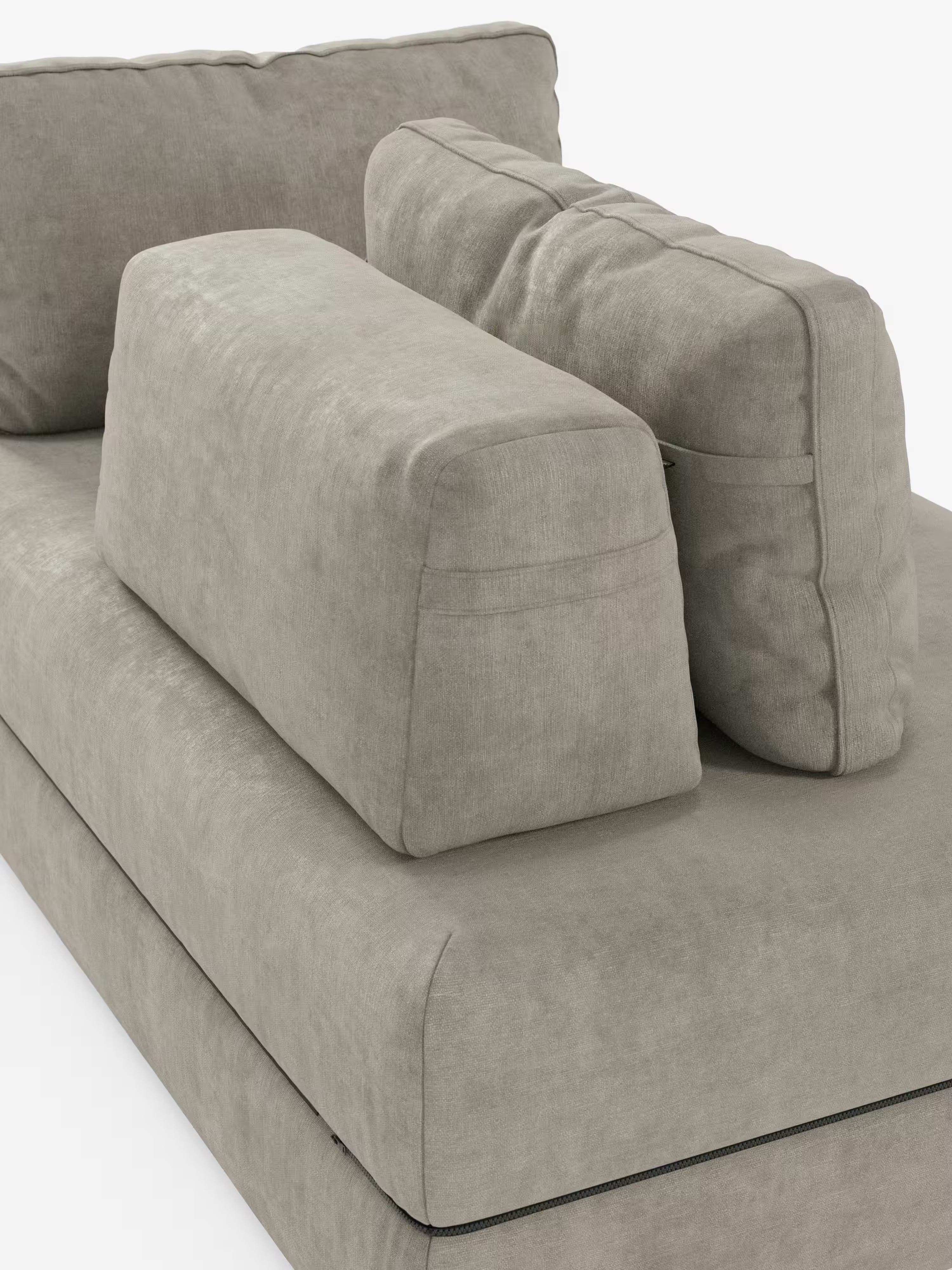 Rift divano letto matrimoniale 2 posti e 3 posti con schienali mobili - materasso alto 24 cm e memory foam in tessuto smacchiabile T31