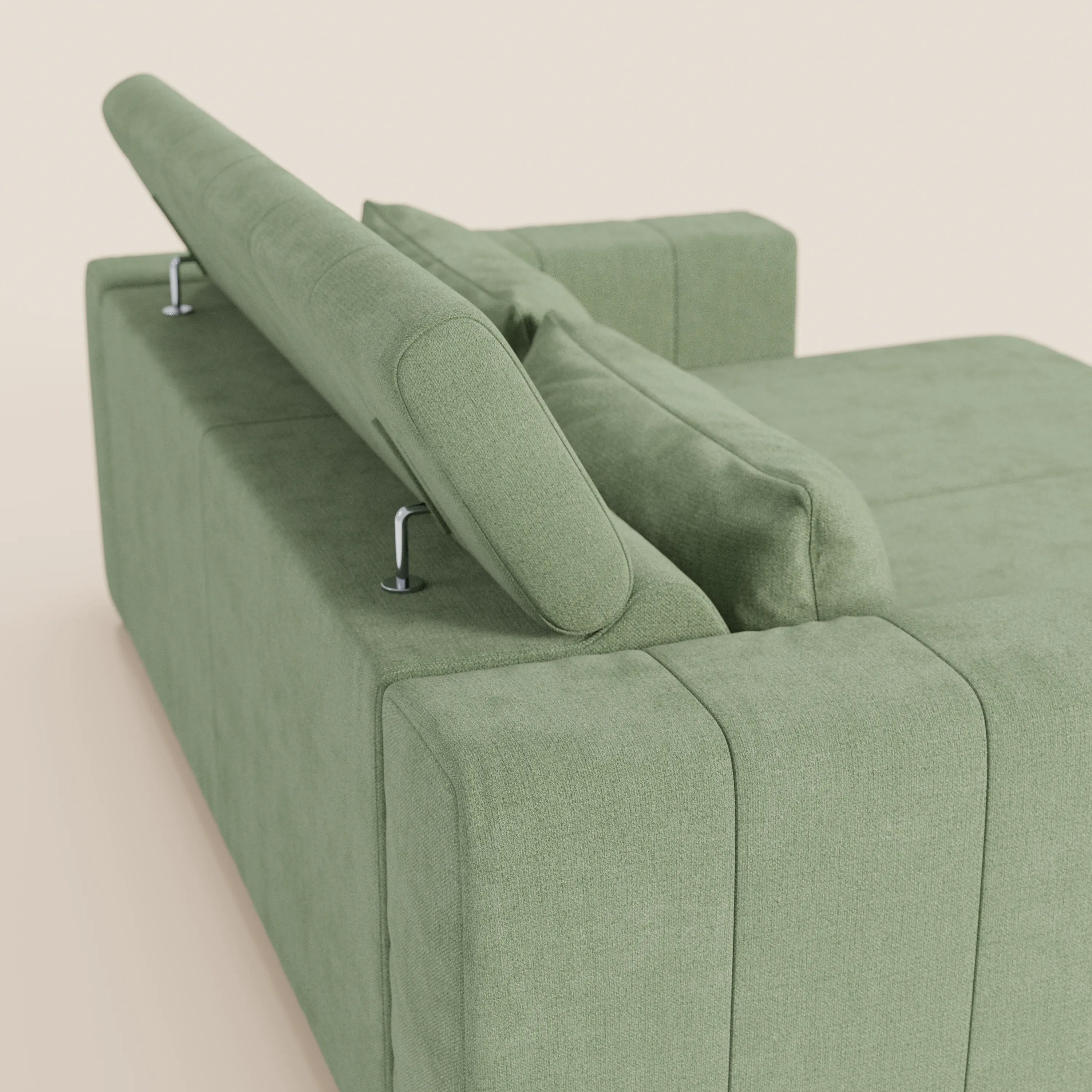 Doric divano 3 posti con sedute allungabili tramite relax elettrico - poggiatesta reclinabile in tessuto smacchiabile T23 - divani.store