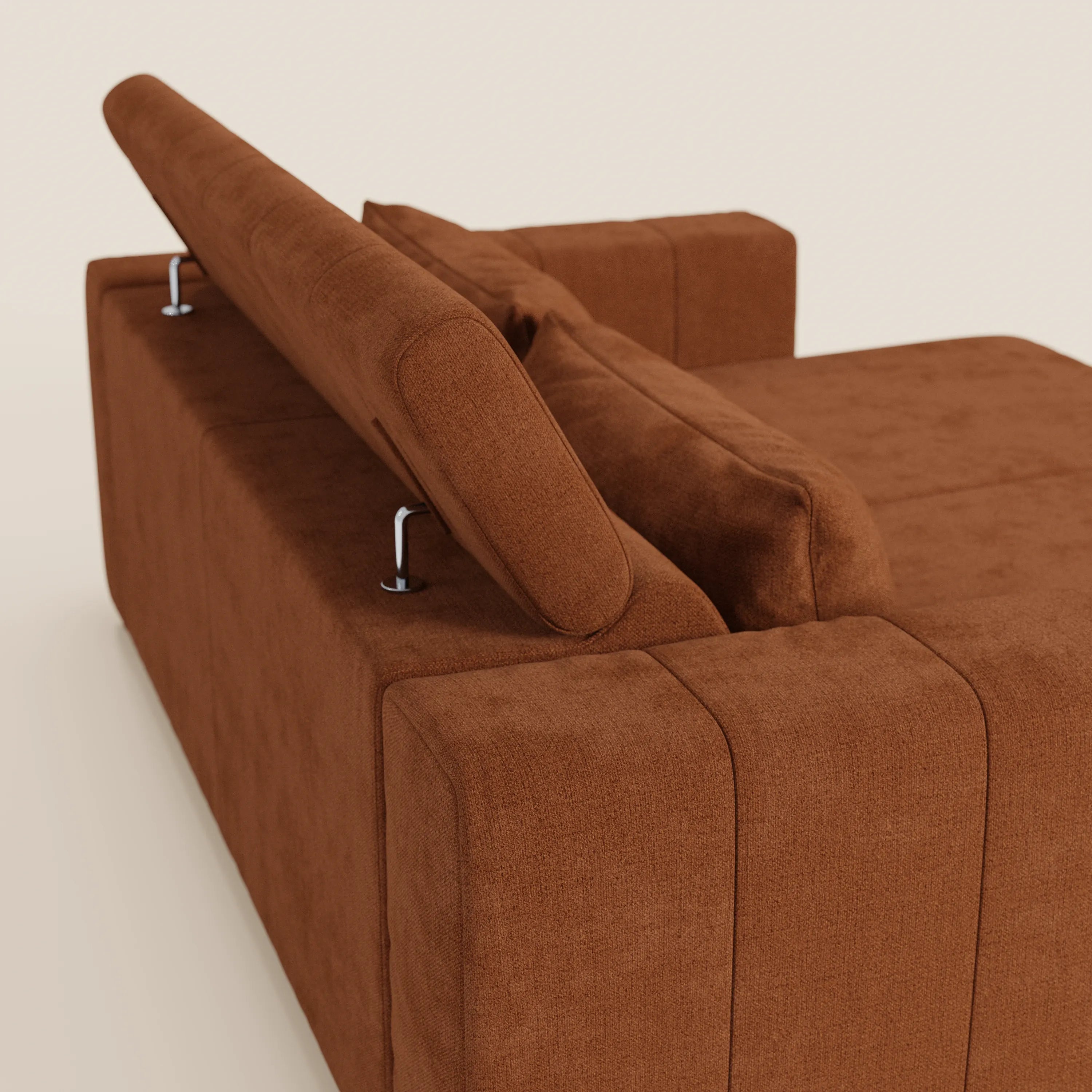 Doric divano 3 posti con sedute allungabili tramite relax elettrico - poggiatesta reclinabile in tessuto smacchiabile T23 - divani.store