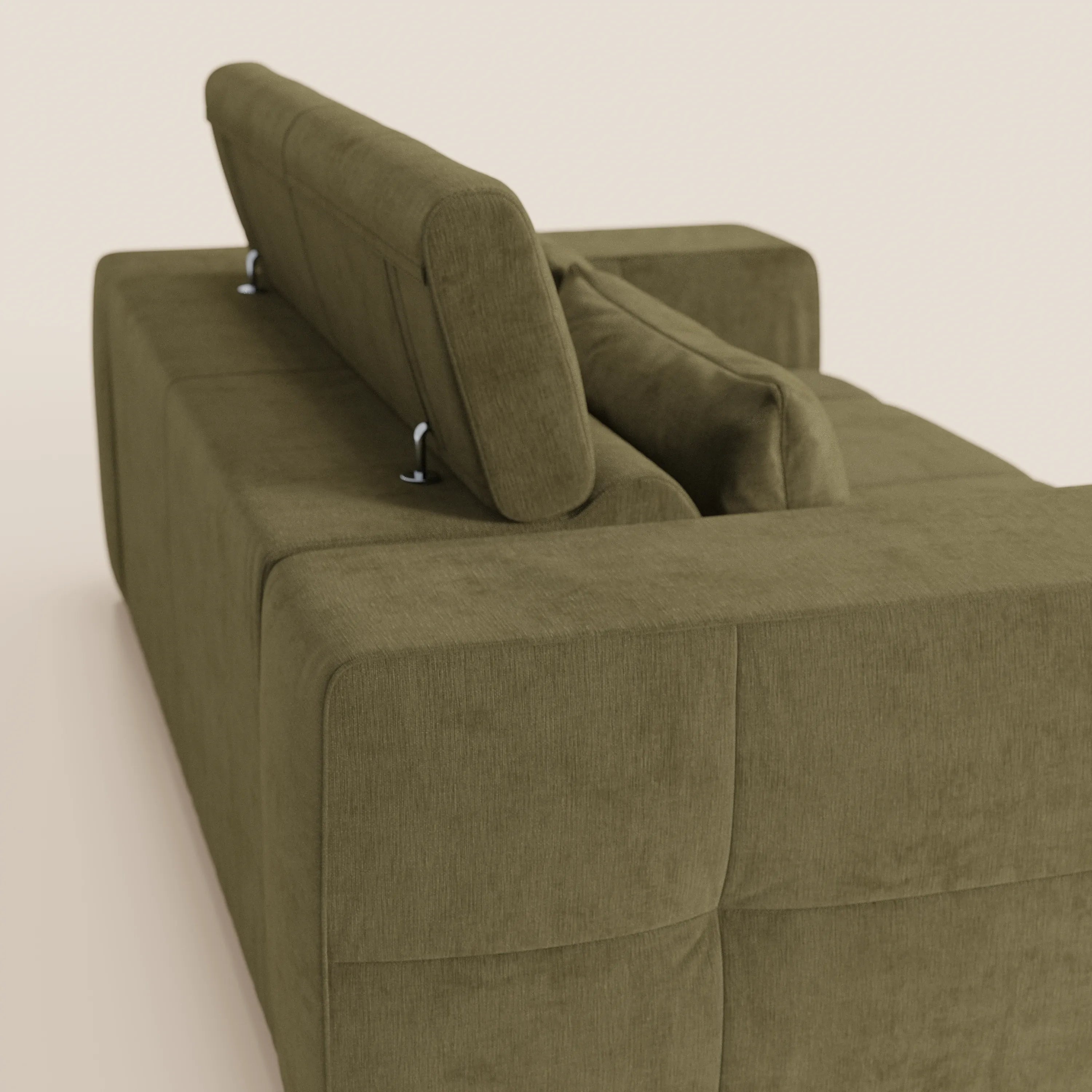 Monarch Divano con Relax Elettrico per allungamento sedute e Poggiatesta Reclinabile in tessuto morbido smacchiabile T31 - divani.store