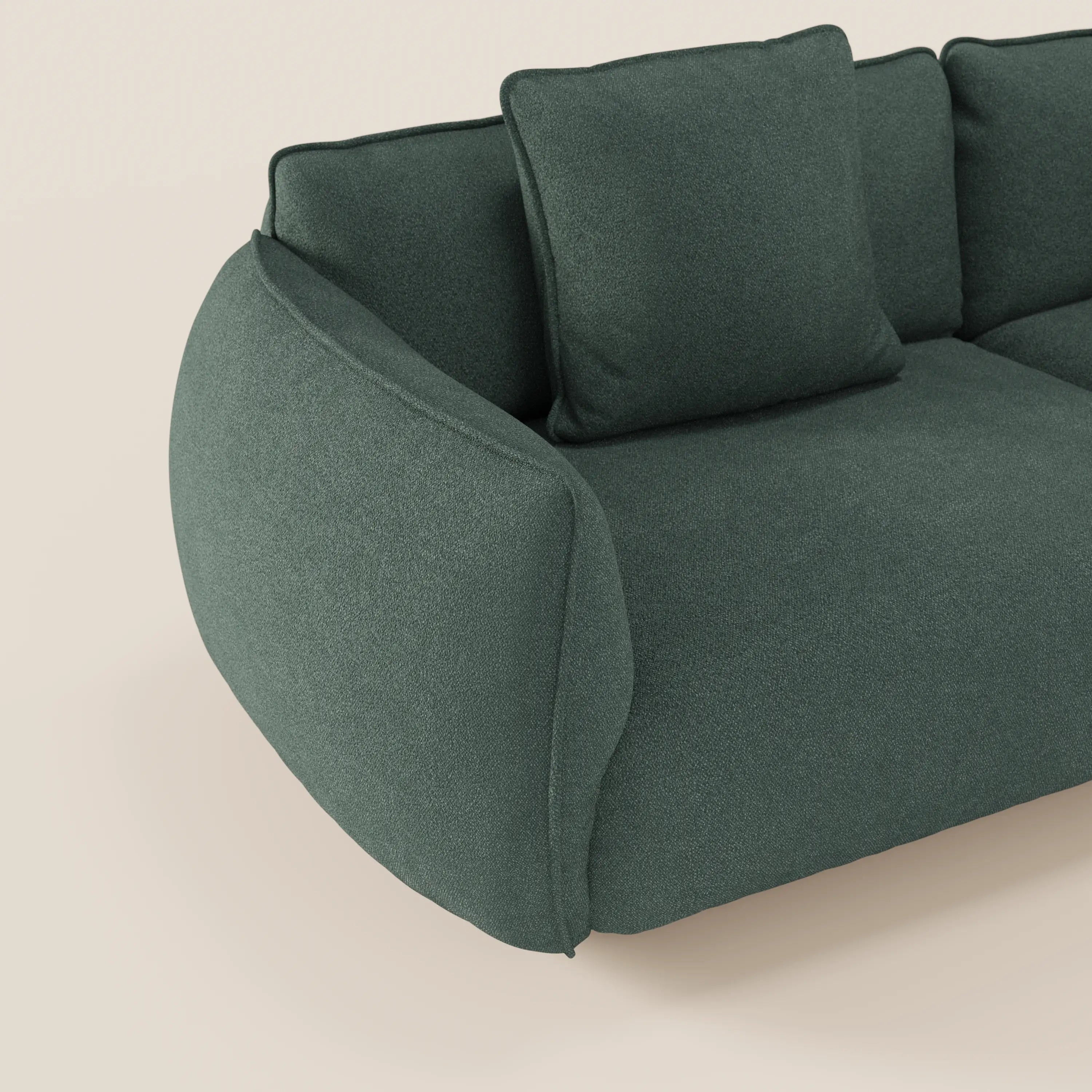 Nimbus divano lineare modulare a 3 sedute componibile in morbido tessuto T33 - divani.store