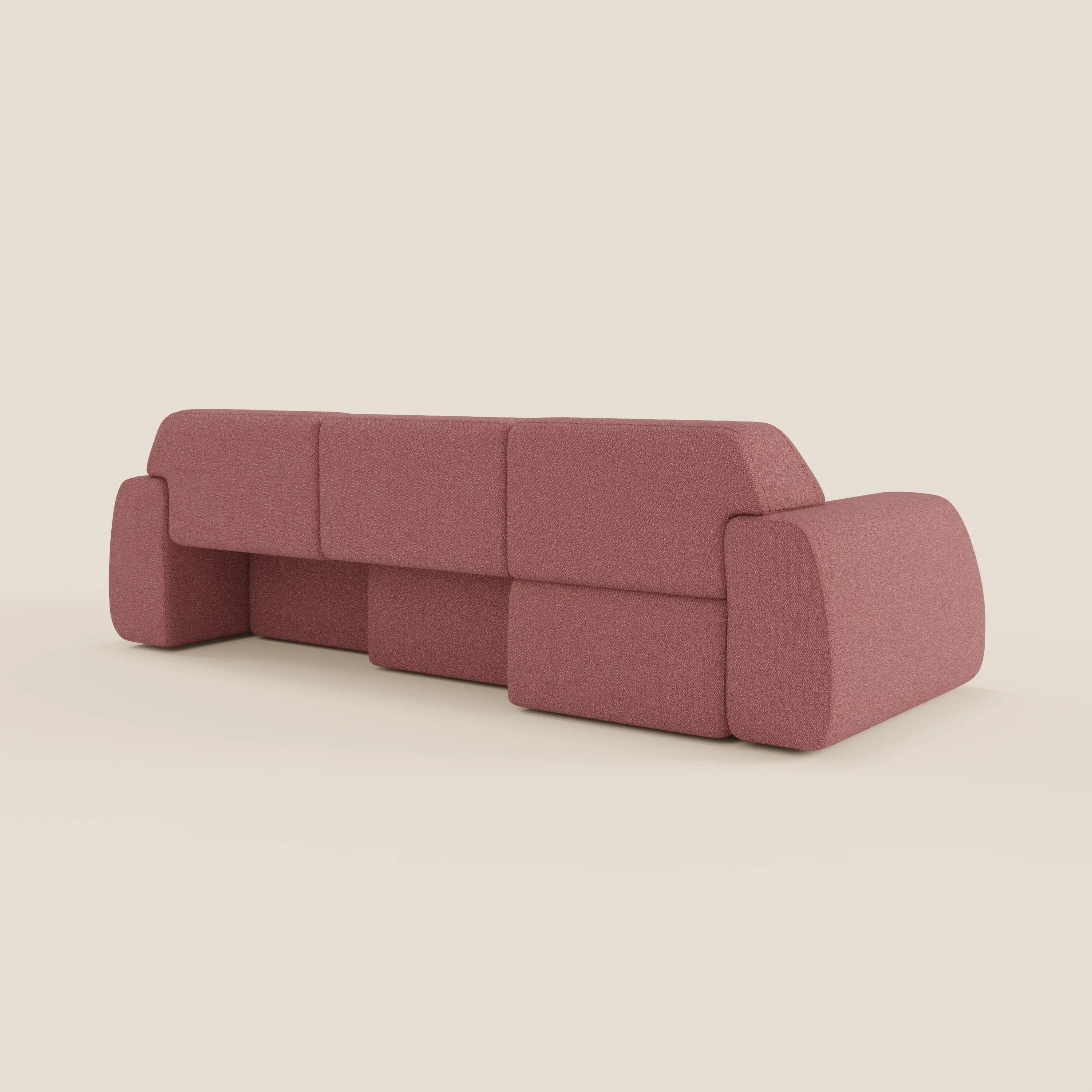Orbit divano con 3 sedute scorrevoli e allungabili in tessuto effetto cotone smacchiabile T33 - divani.store