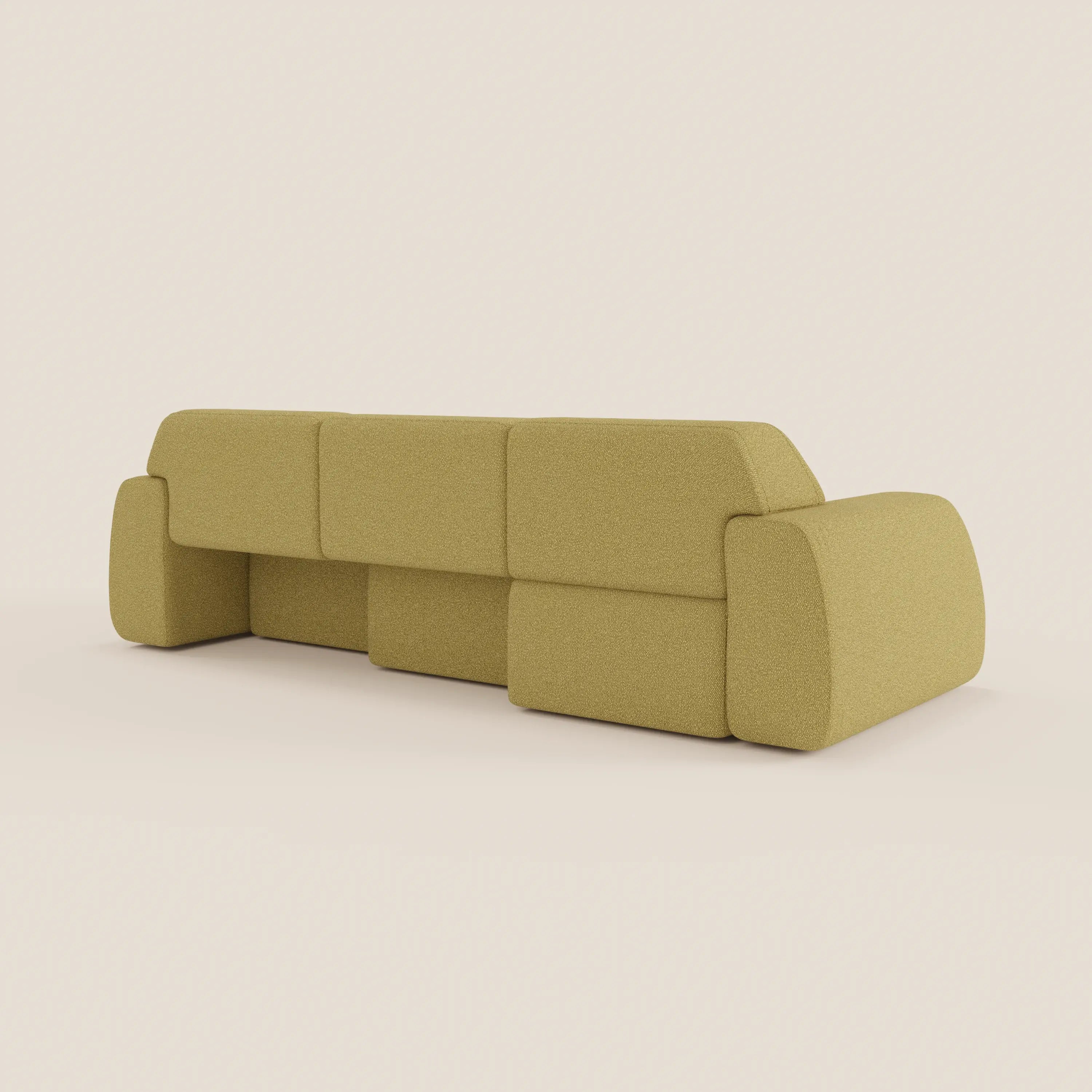 Orbit divano con 3 sedute scorrevoli e allungabili in tessuto effetto cotone smacchiabile T33 - divani.store
