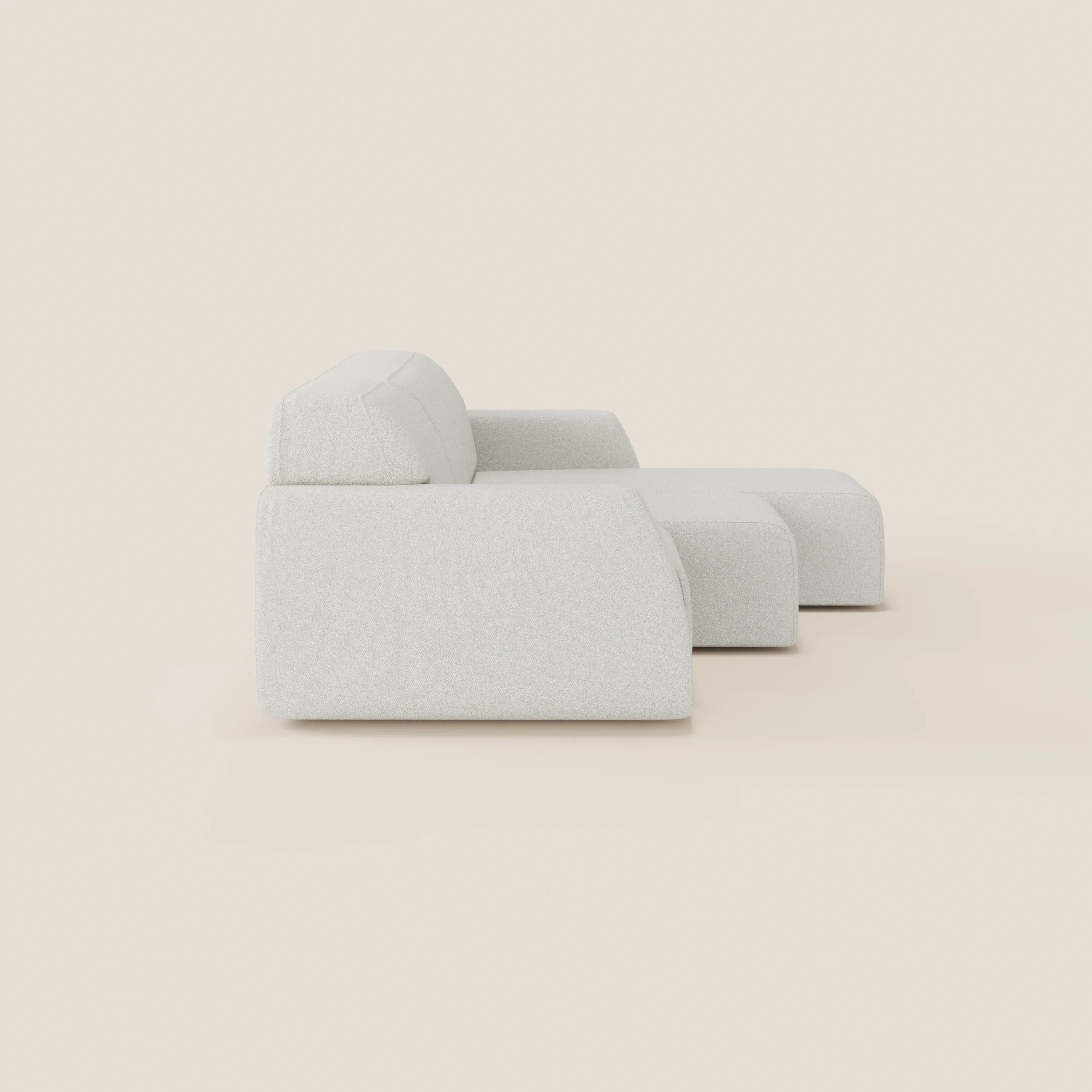 Orbit Divano angolare con penisola reversibile e tutte le sedute allungabili in tessuto smacchiabile effetto cotone T33 - divani.store