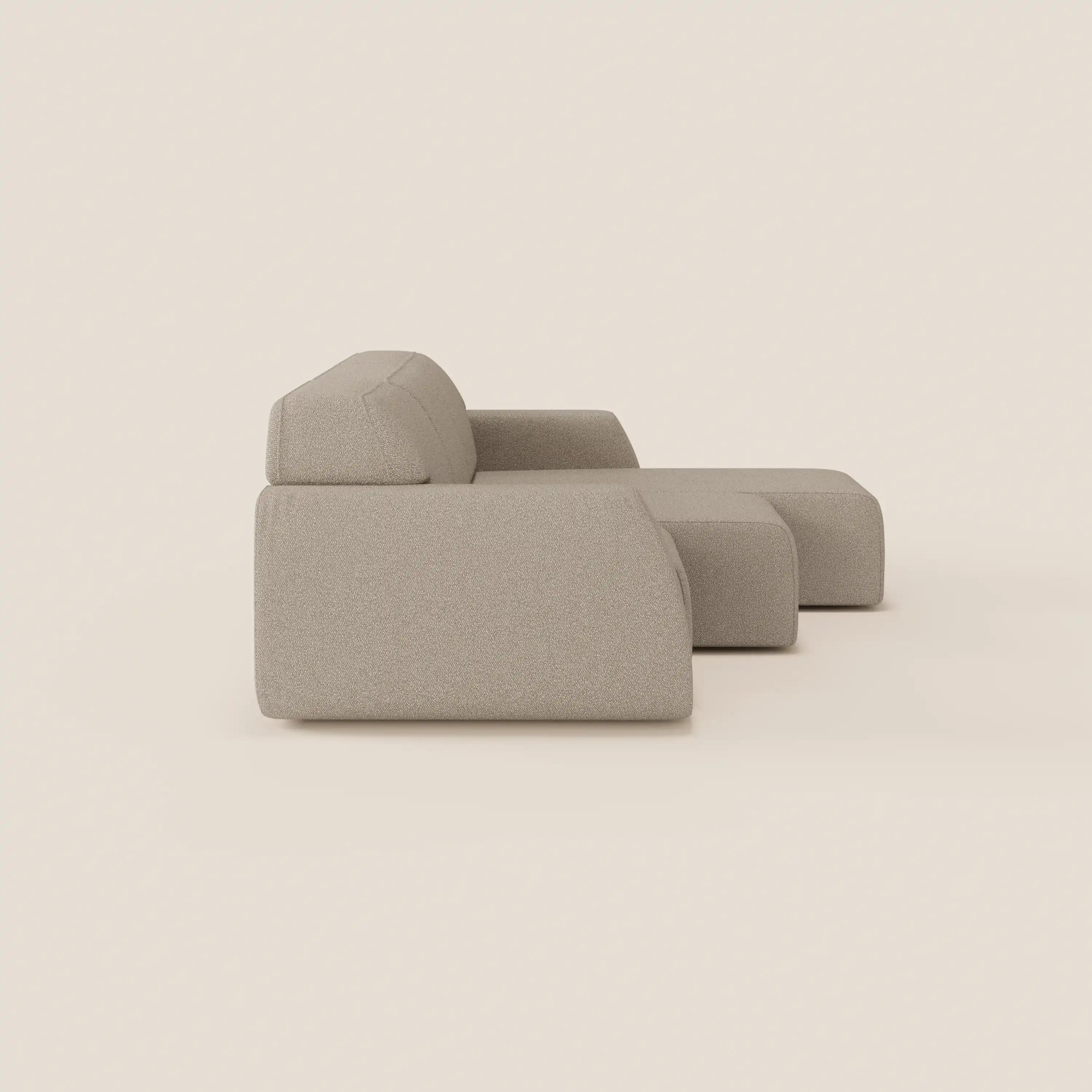 Orbit Divano angolare con penisola reversibile e tutte le sedute allungabili in tessuto smacchiabile effetto cotone T33 - divani.store