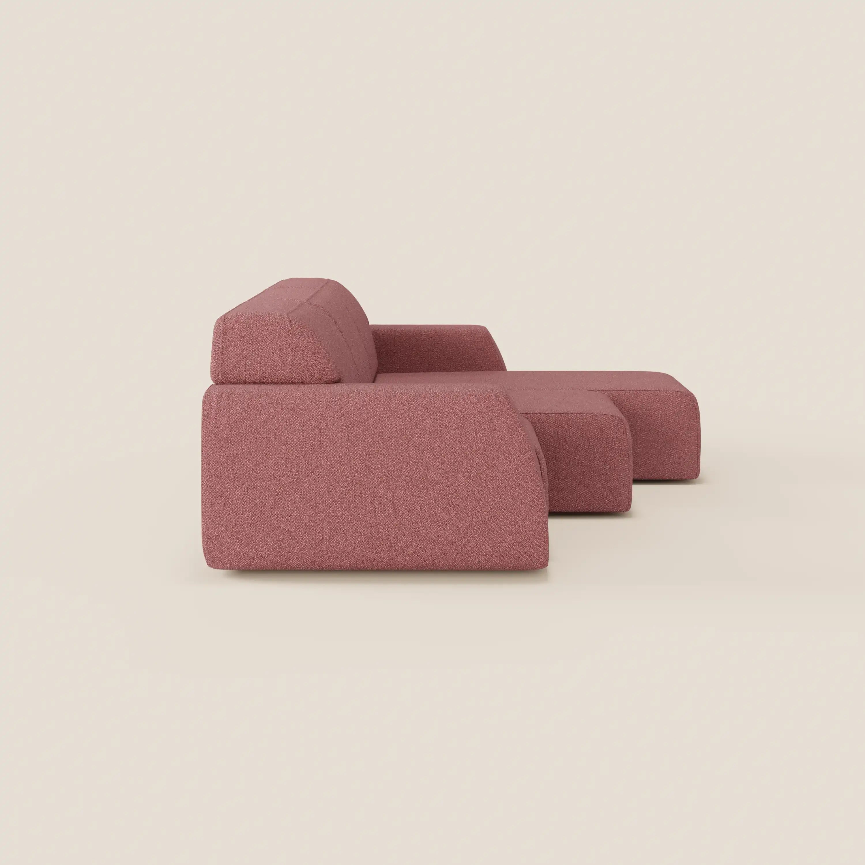 Orbit Divano angolare con penisola reversibile e tutte le sedute allungabili in tessuto smacchiabile effetto cotone T33 - divani.store