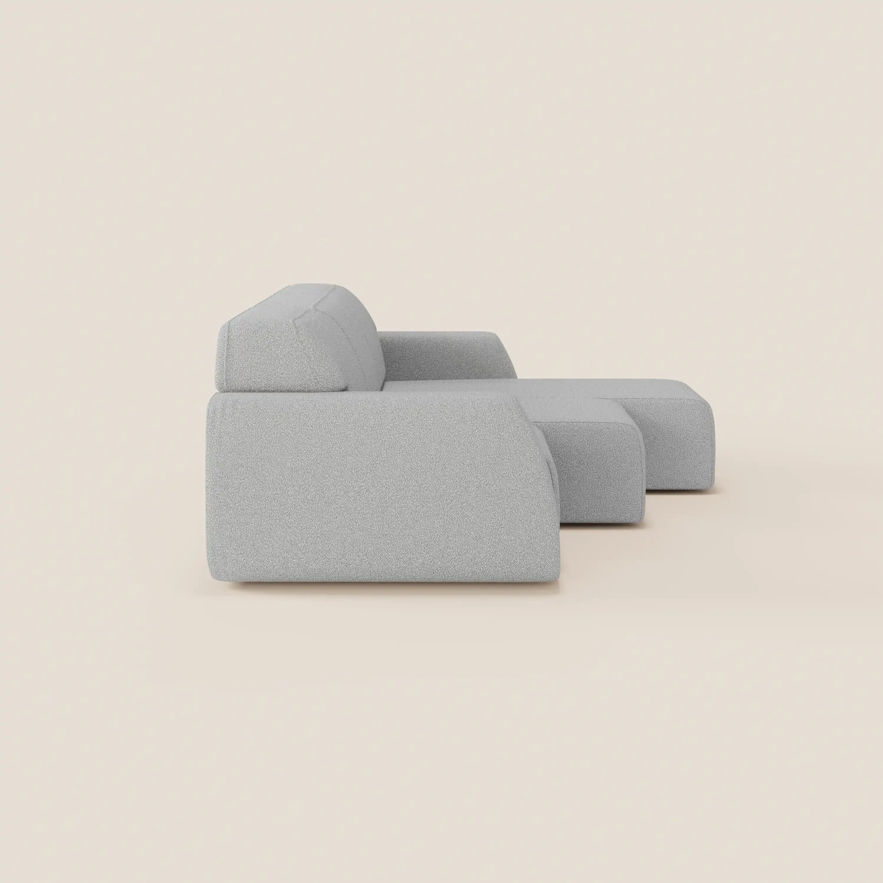 Orbit Divano angolare con penisola reversibile e tutte le sedute allungabili in tessuto smacchiabile effetto cotone T33 - divani.store