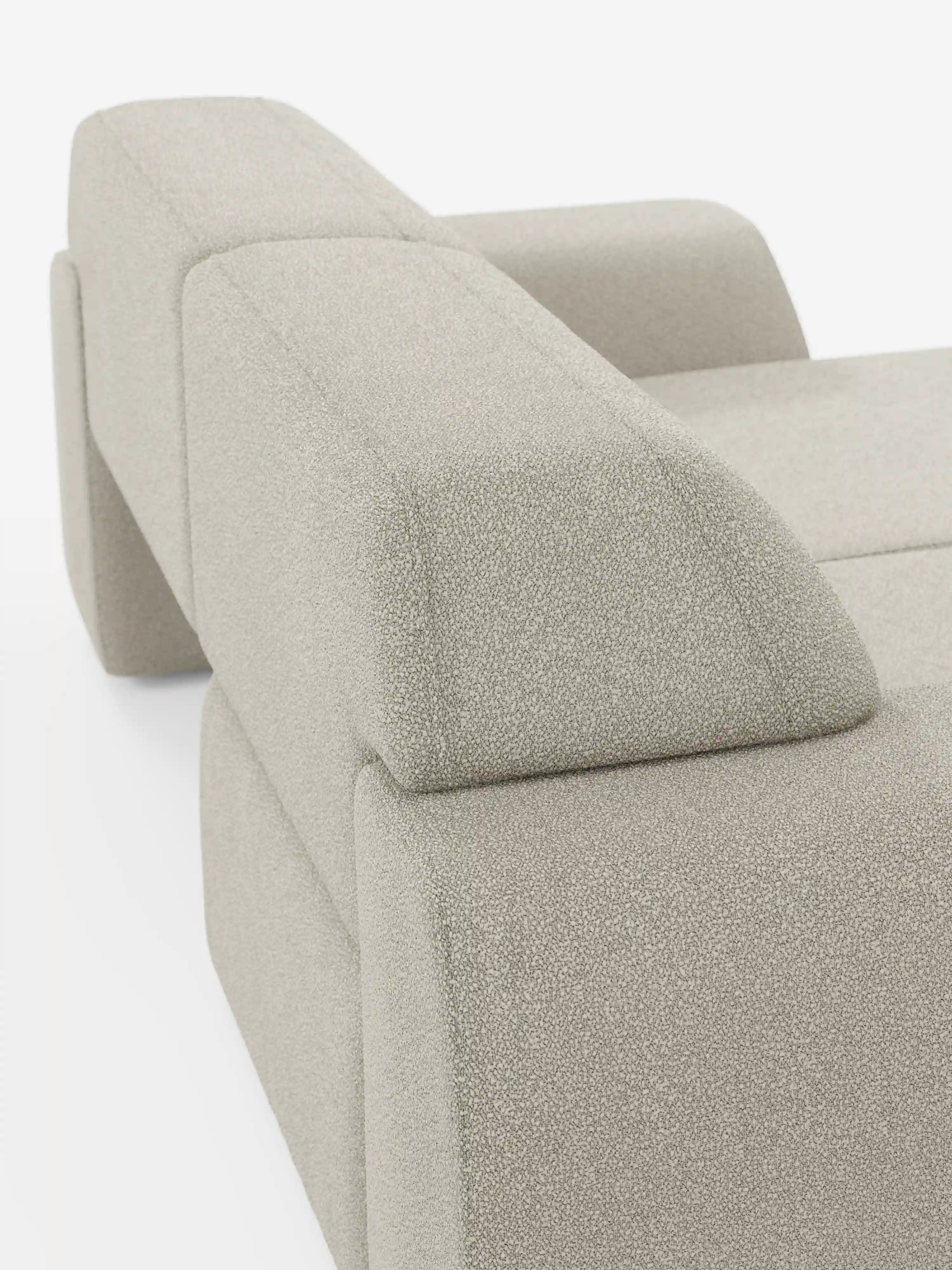 Orbit 2- and 3-seater sofa with sliding seats - fully removable cover in stain-resistant cotton-effect fabric T33