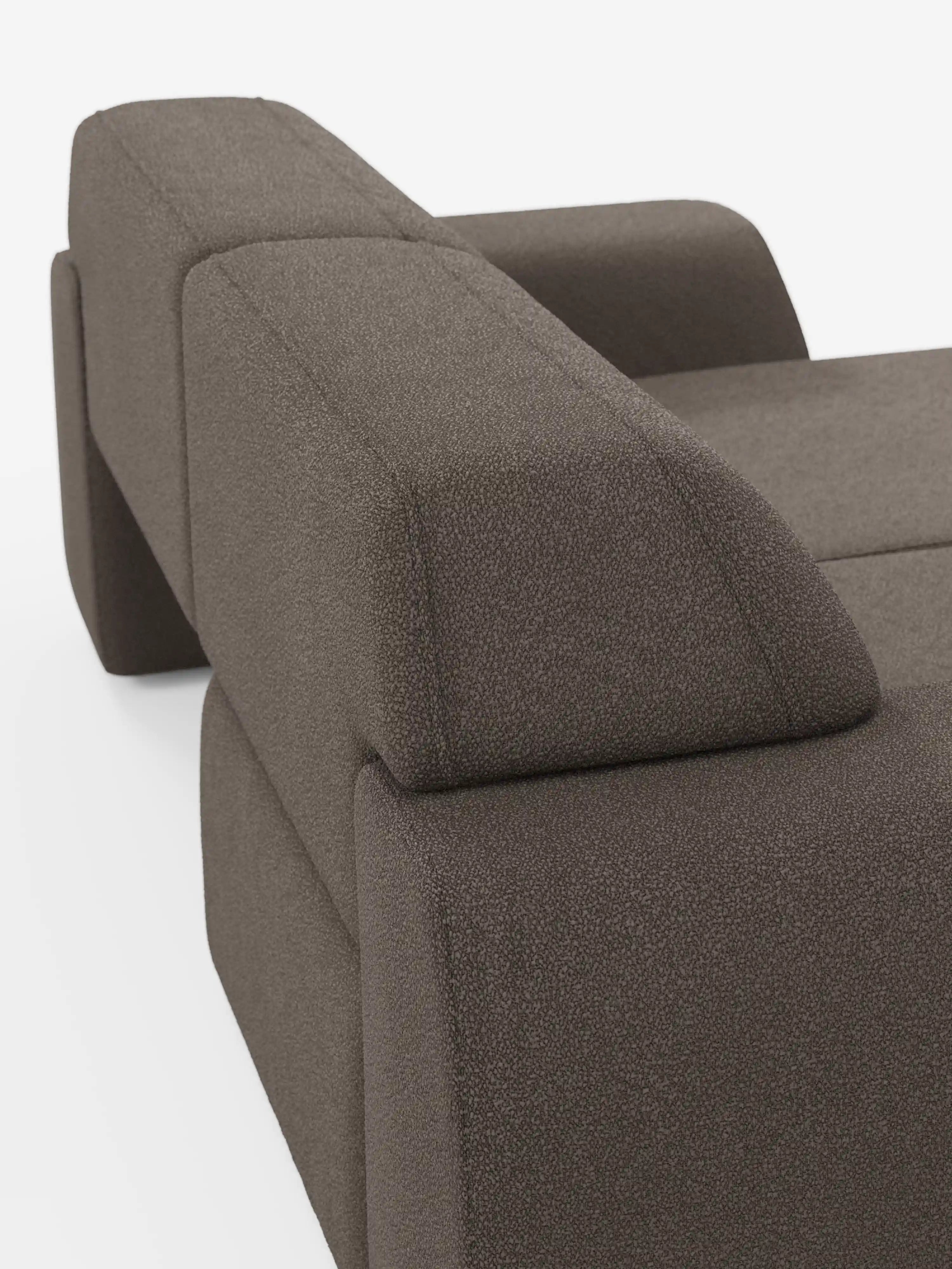 Orbit 2- and 3-seater sofa with sliding seats - fully removable cover in stain-resistant cotton-effect fabric T33