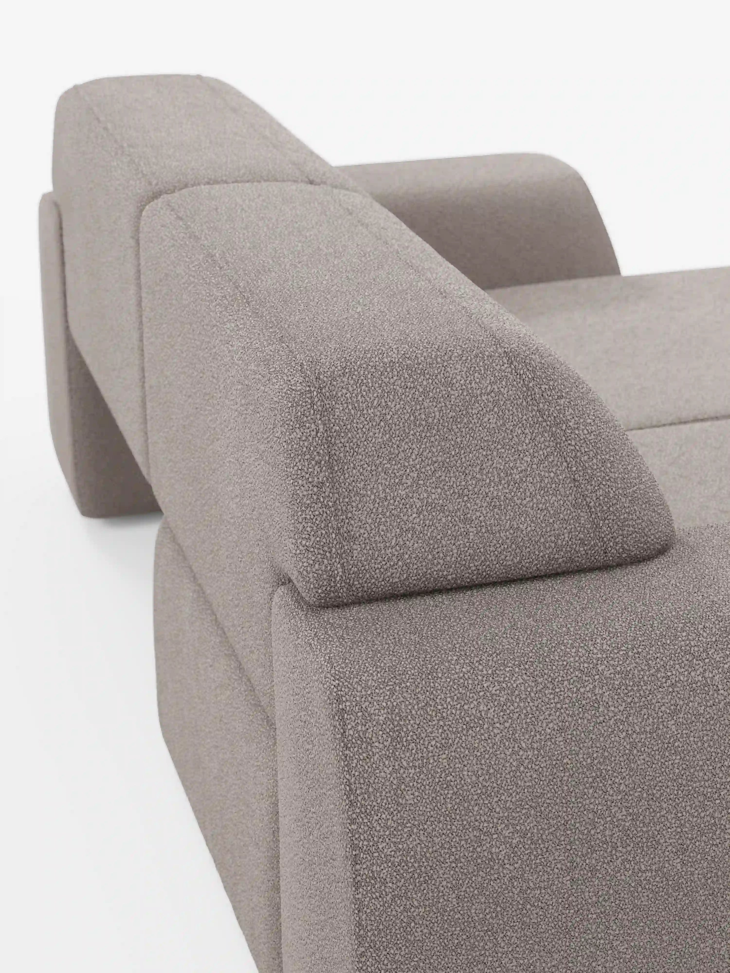 Orbit 2- and 3-seater sofa with sliding seats - fully removable cover in stain-resistant cotton-effect fabric T33