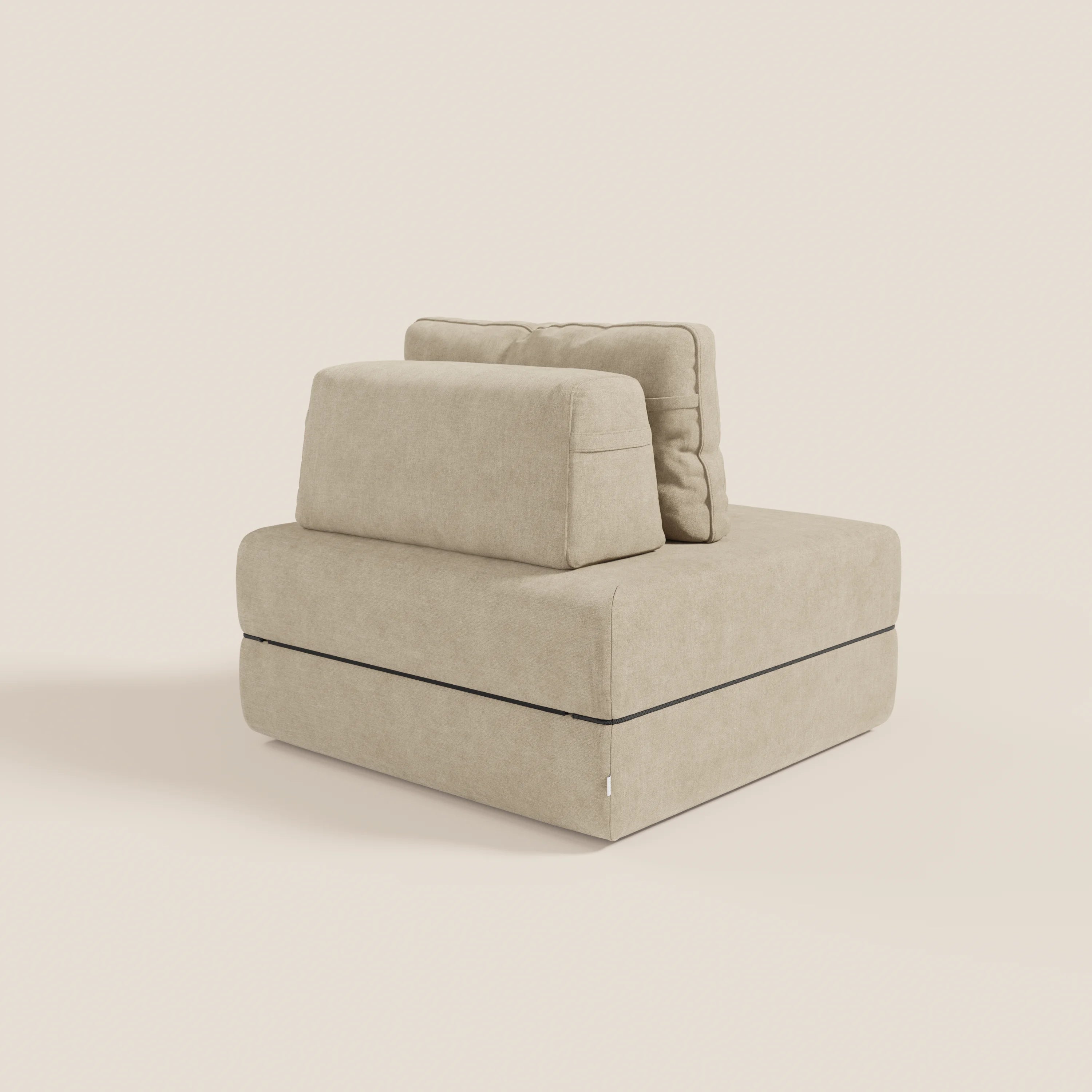 Rift poltrona letto con materasso alto 22 cm e memory foam - schienale mobile e tessuto smacchiabile T31 - divani.store