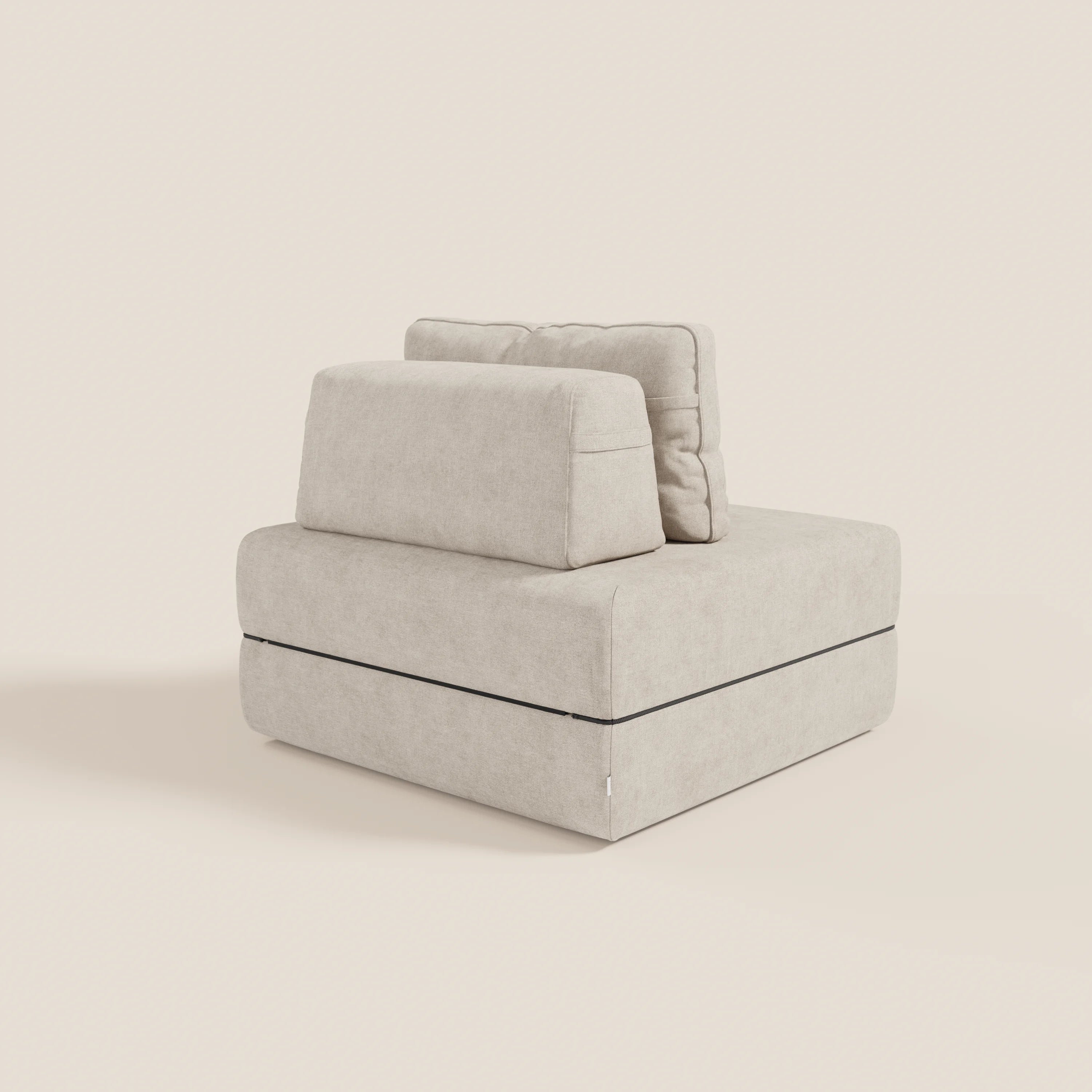 Rift poltrona letto con materasso alto 22 cm e memory foam - schienale mobile e tessuto smacchiabile T31 - divani.store