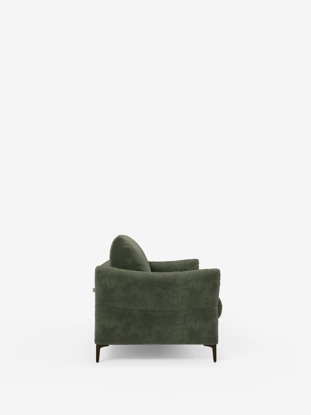 Il divano letto Dalia di Divani.Store è raffigurato di profilo su uno sfondo bianco a tinta unita. Rivestito con il moderno tessuto T30 vellutino, resistente alle macchie, questo divano letto verde presenta morbidi cuscini, braccioli bassi e gambe corte in legno scuro. Ispirandosi alle linee pulite del design scandinavo, la sua silhouette semplice e moderna crea un’atmosfera accogliente e invitante — perfetta per gli spazi dedicati al relax — offrendo al contempo una soluzione flessibile con opzioni a 2, 3