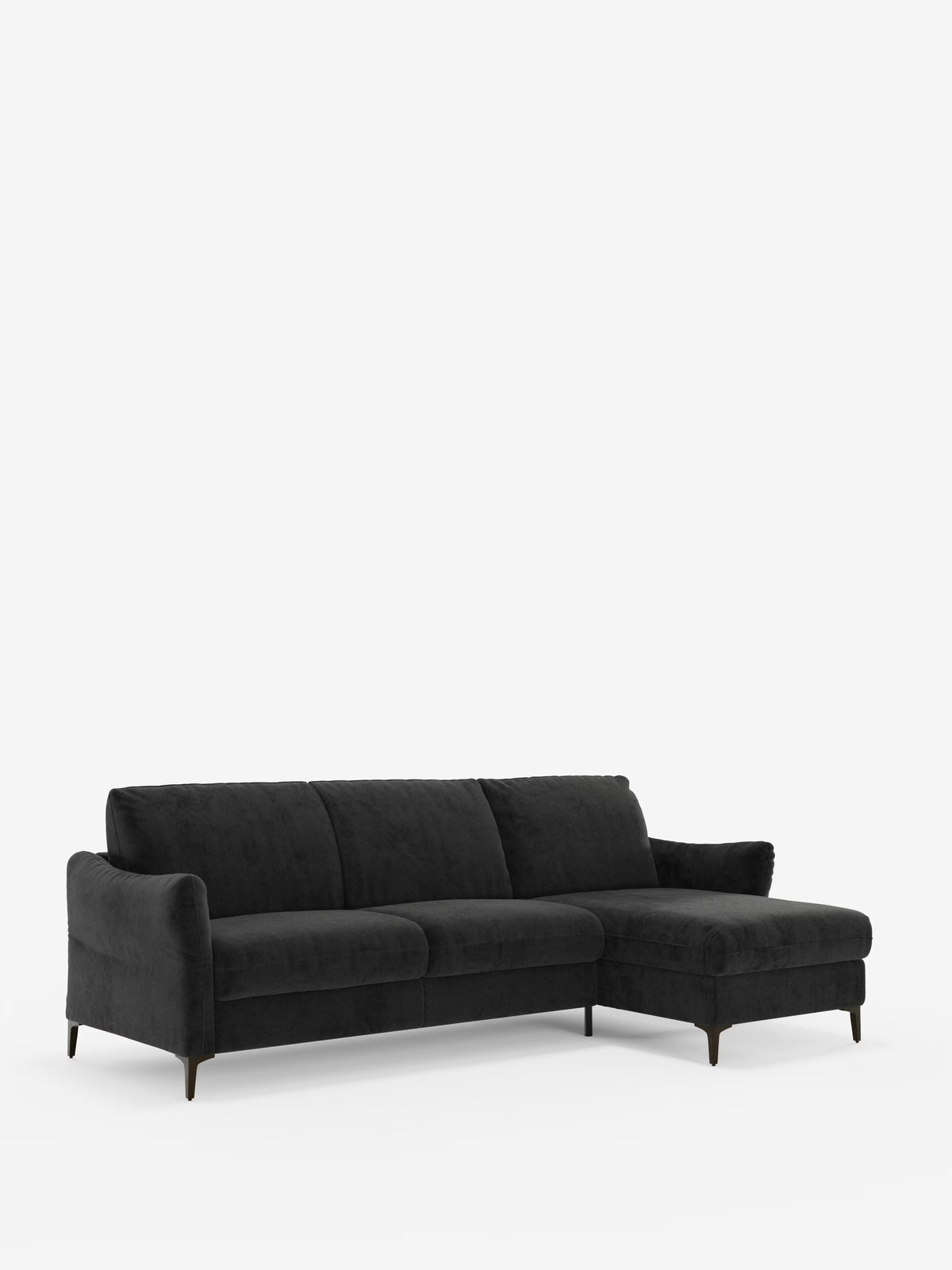 Dalia divano letto con penisola contenitore e materasso alto 18 cm - piedini alti e tessuto smacchiabile T30