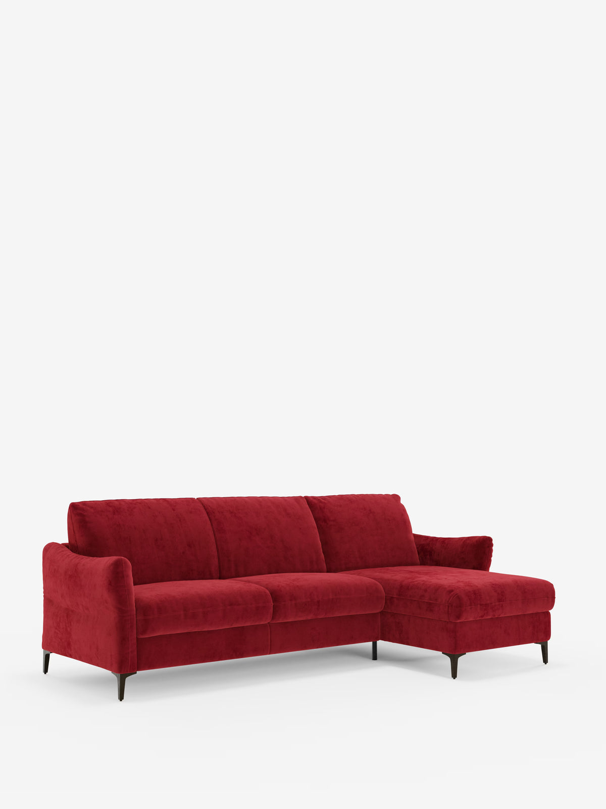 Dalia divano letto con penisola contenitore e materasso alto 18 cm - piedini alti e tessuto smacchiabile T30