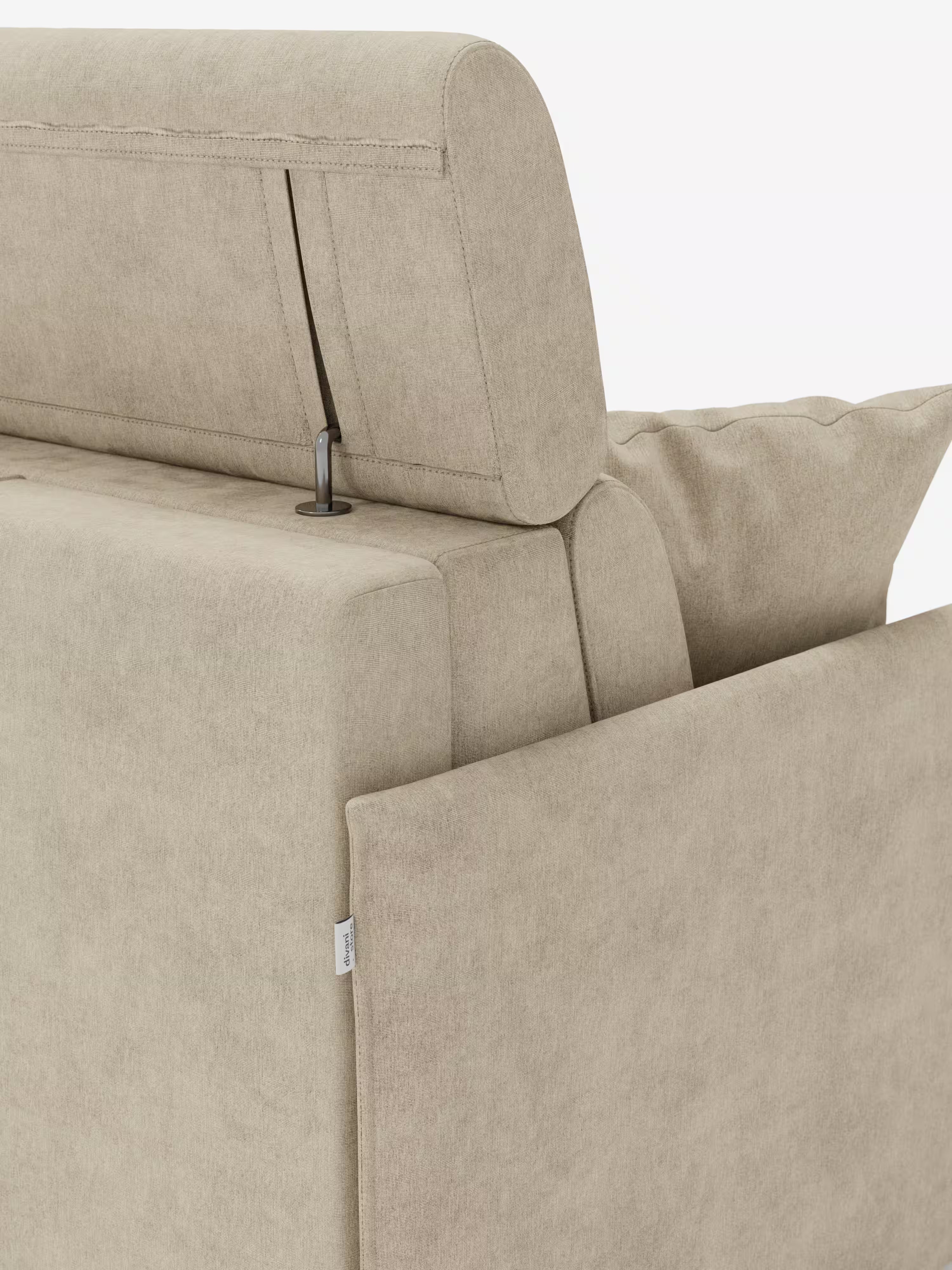 Miryam sofá cama esquinero compacto - reposacabezas reclinables y chaise longue con almacenaje en tejido antimanchas T31