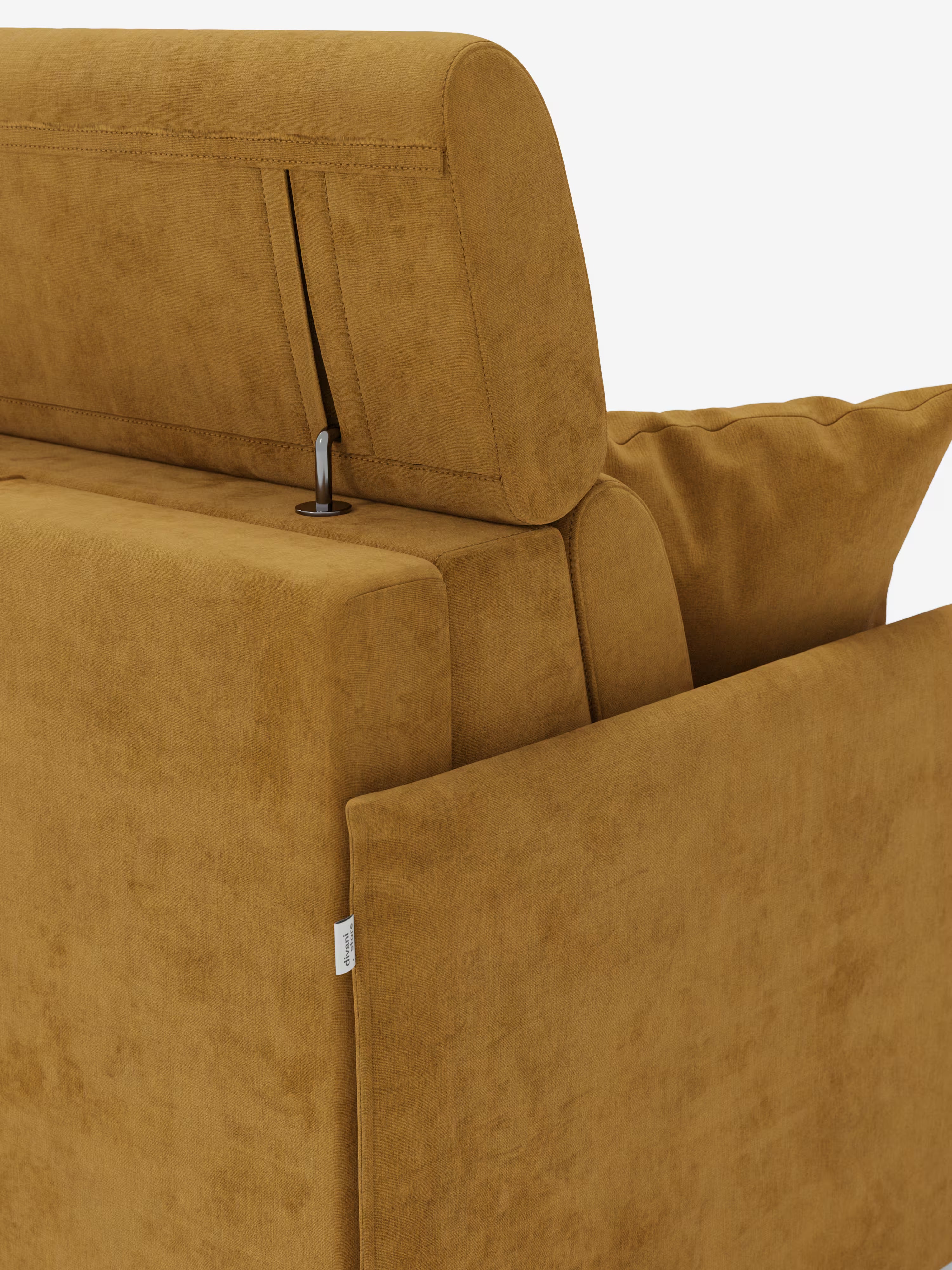 Miryam sofá cama esquinero compacto - reposacabezas reclinables y chaise longue con almacenaje en tejido antimanchas T31