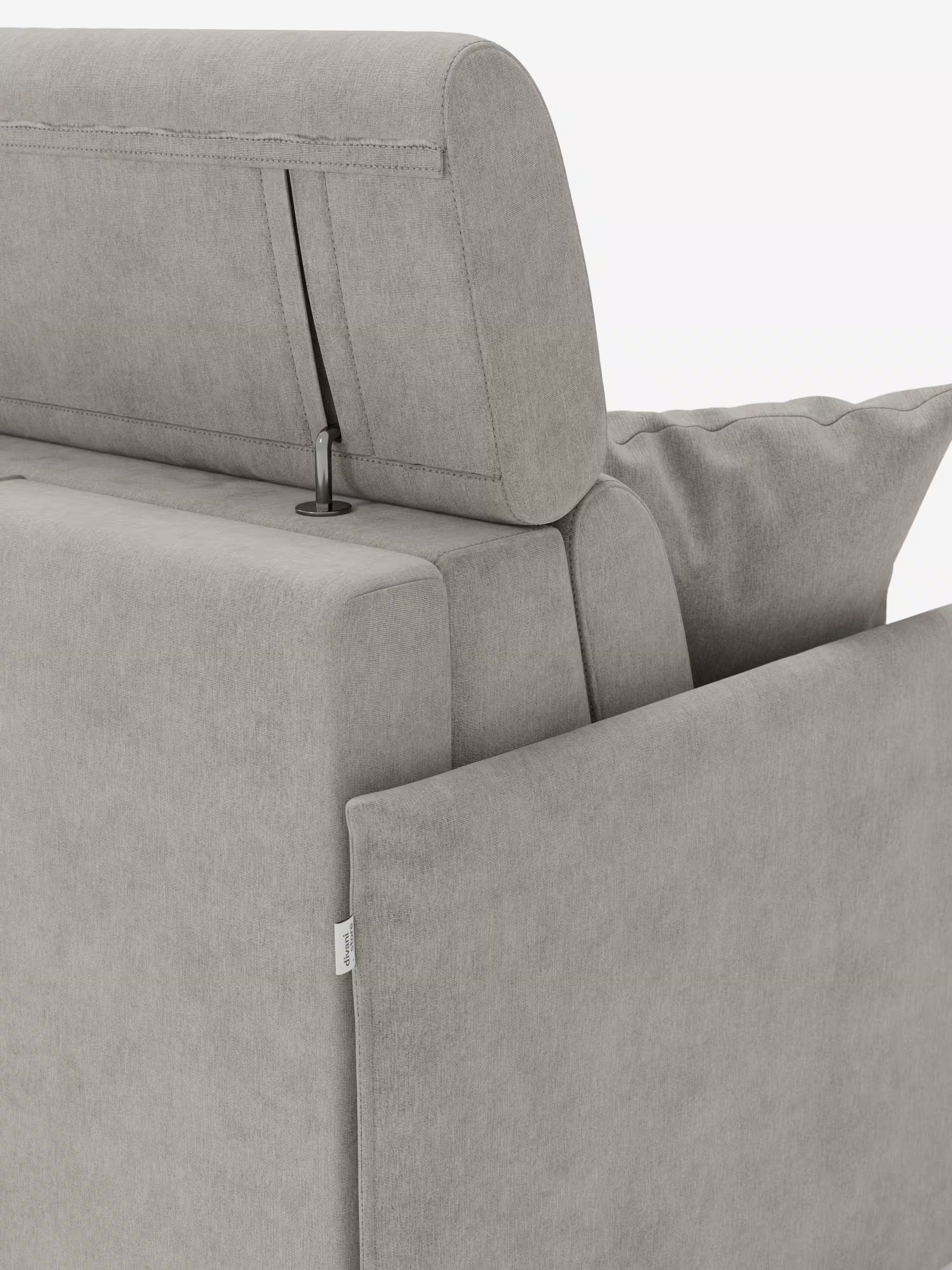 Miryam sofá cama esquinero compacto - reposacabezas reclinables y chaise longue con almacenaje en tejido antimanchas T31