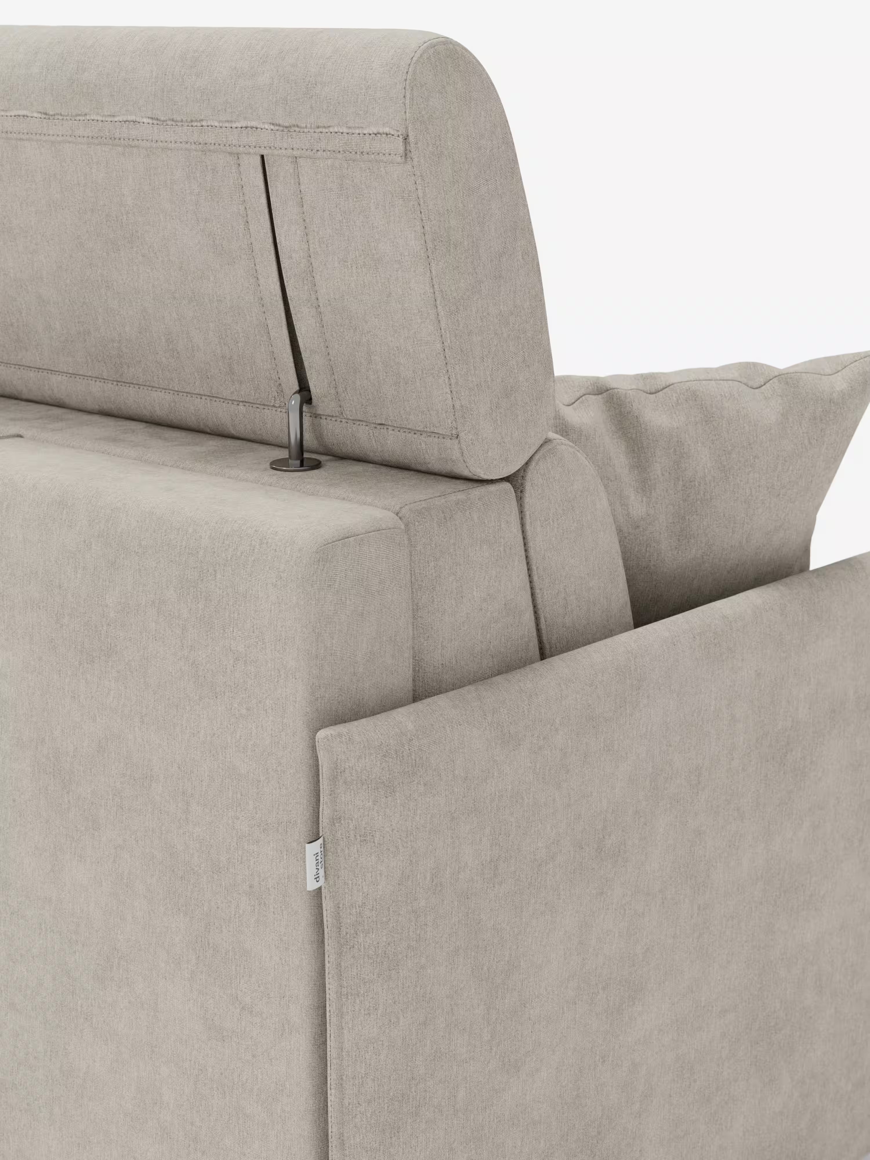 Miryam sofá cama esquinero compacto - reposacabezas reclinables y chaise longue con almacenaje en tejido antimanchas T31