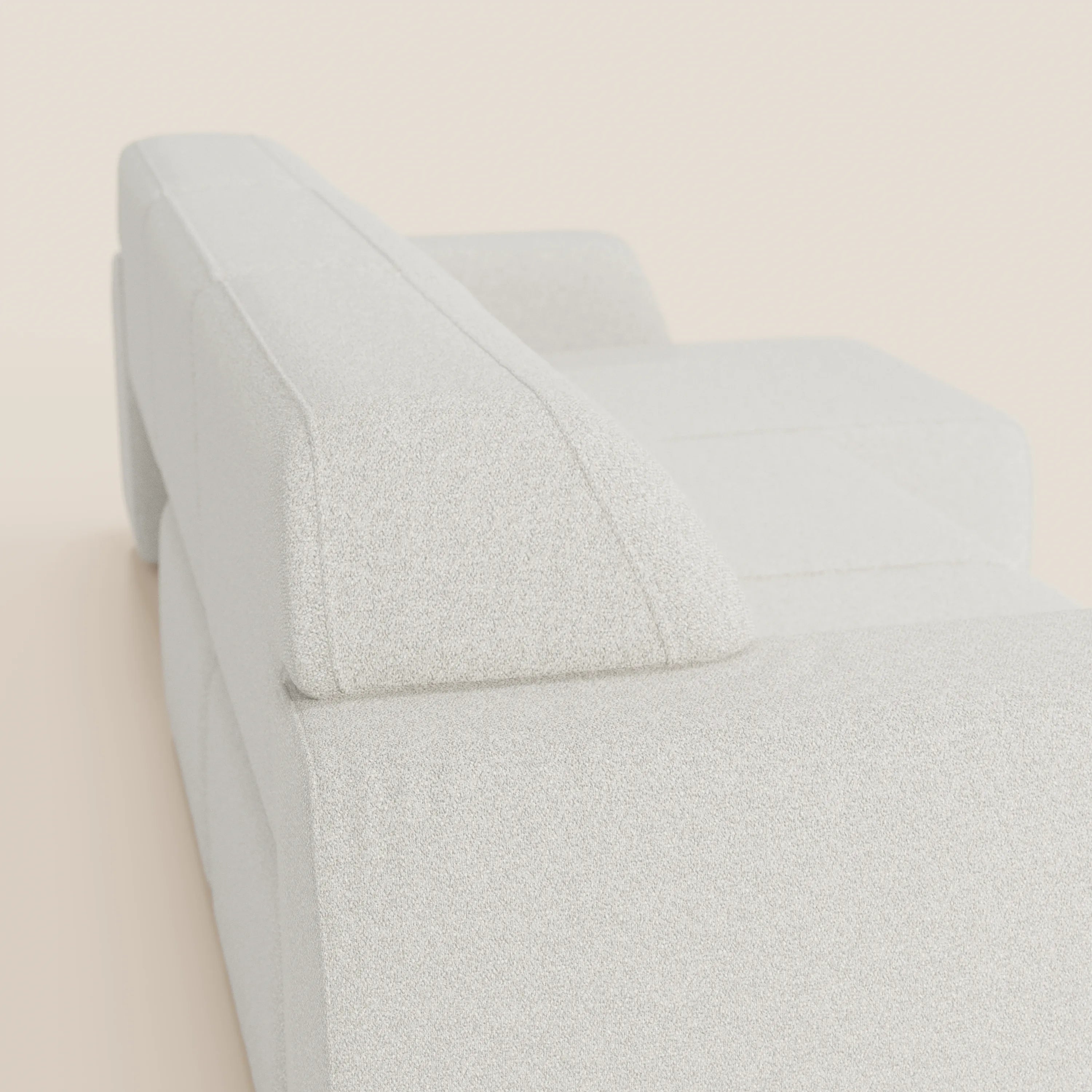 Orbit divano con 3 sedute scorrevoli e allungabili in tessuto effetto cotone smacchiabile T33 - divani.store
