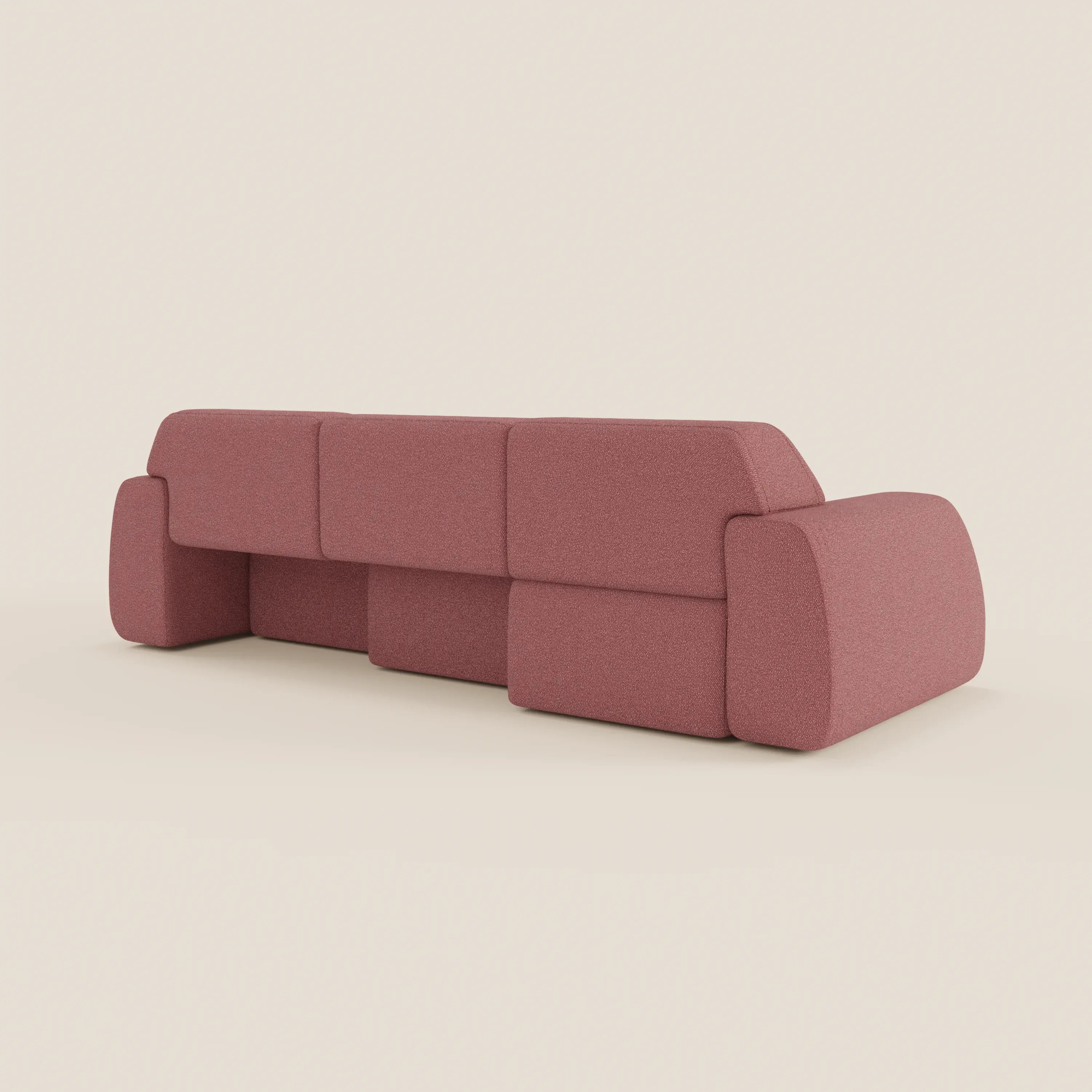 Orbit Divano angolare con penisola reversibile e tutte le sedute allungabili in tessuto smacchiabile effetto cotone T33 - divani.store