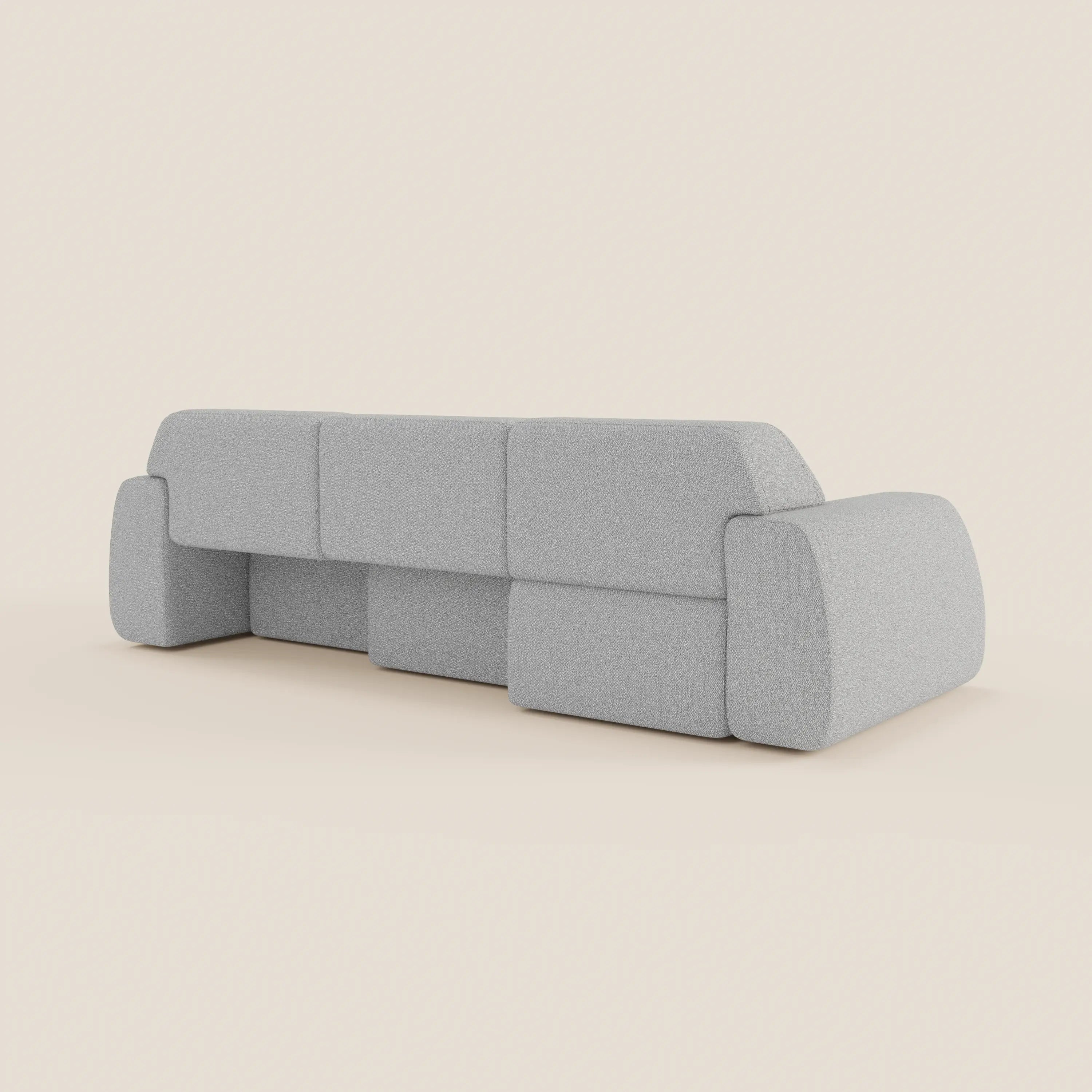 Orbit Divano angolare con penisola reversibile e tutte le sedute allungabili in tessuto smacchiabile effetto cotone T33 - divani.store