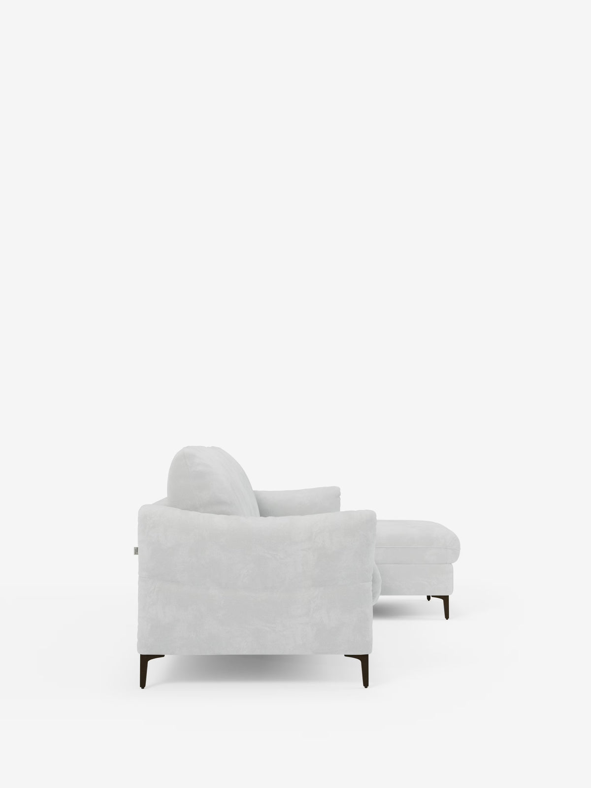 Dalia divano letto con penisola contenitore e materasso alto 18 cm - piedini alti e tessuto smacchiabile T30
