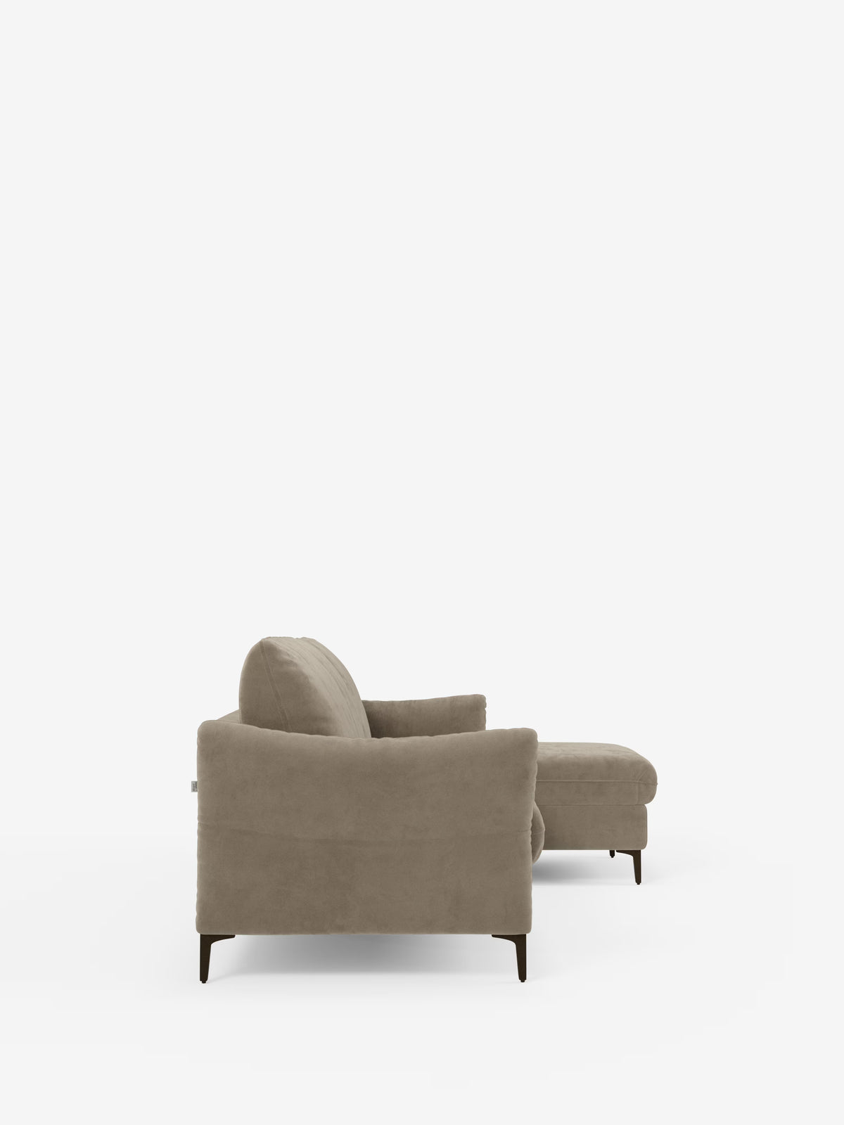 Dalia divano letto con penisola contenitore e materasso alto 18 cm - piedini alti e tessuto smacchiabile T30