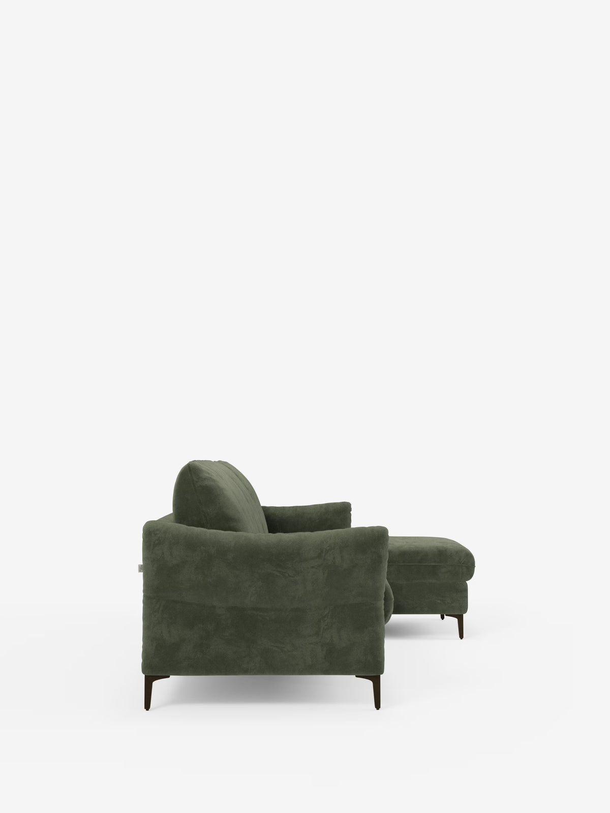 Dalia divano letto con penisola contenitore e materasso alto 18 cm - piedini alti e tessuto smacchiabile T30