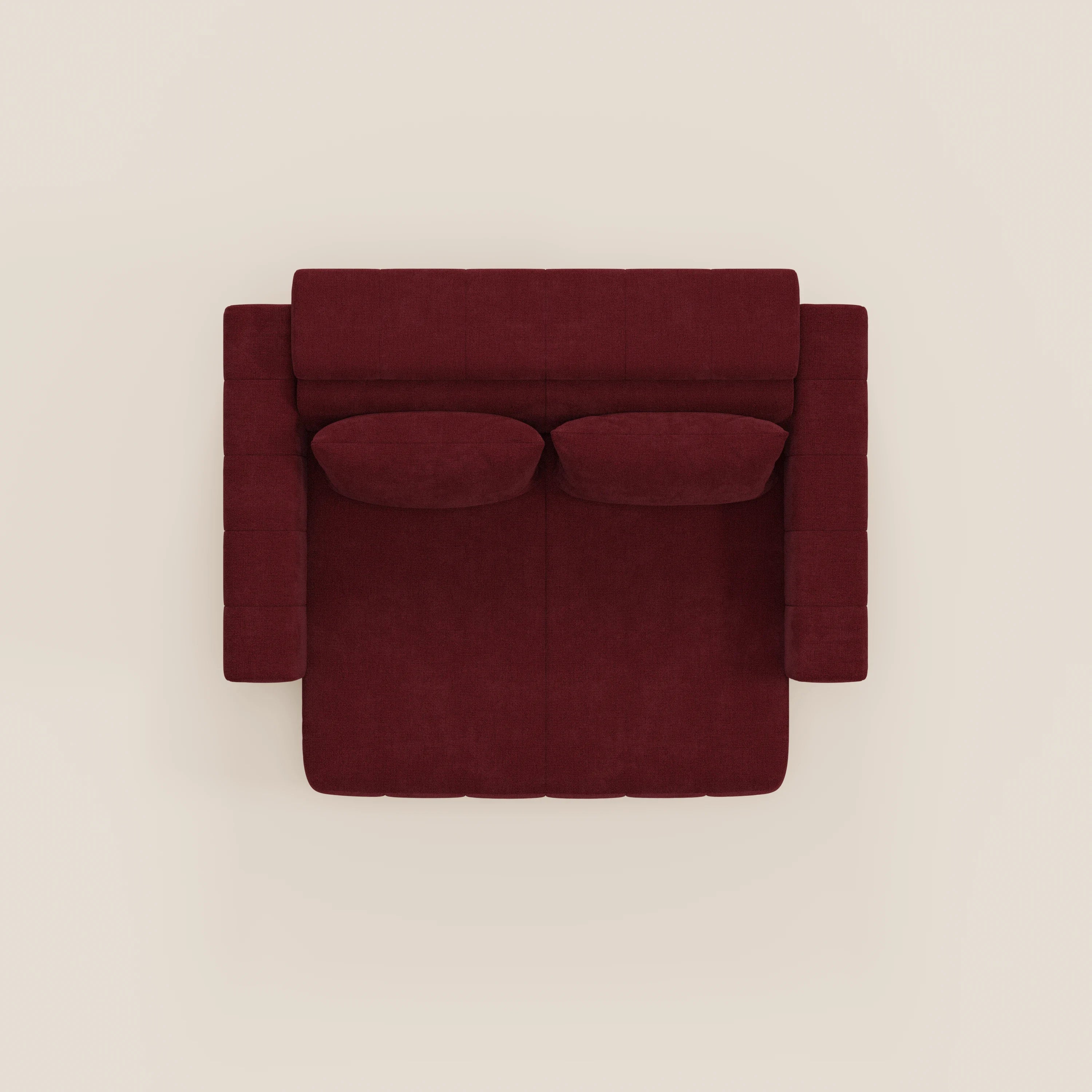 Doric divano 3 posti con sedute allungabili tramite relax elettrico - poggiatesta reclinabile in tessuto smacchiabile T23 - divani.store