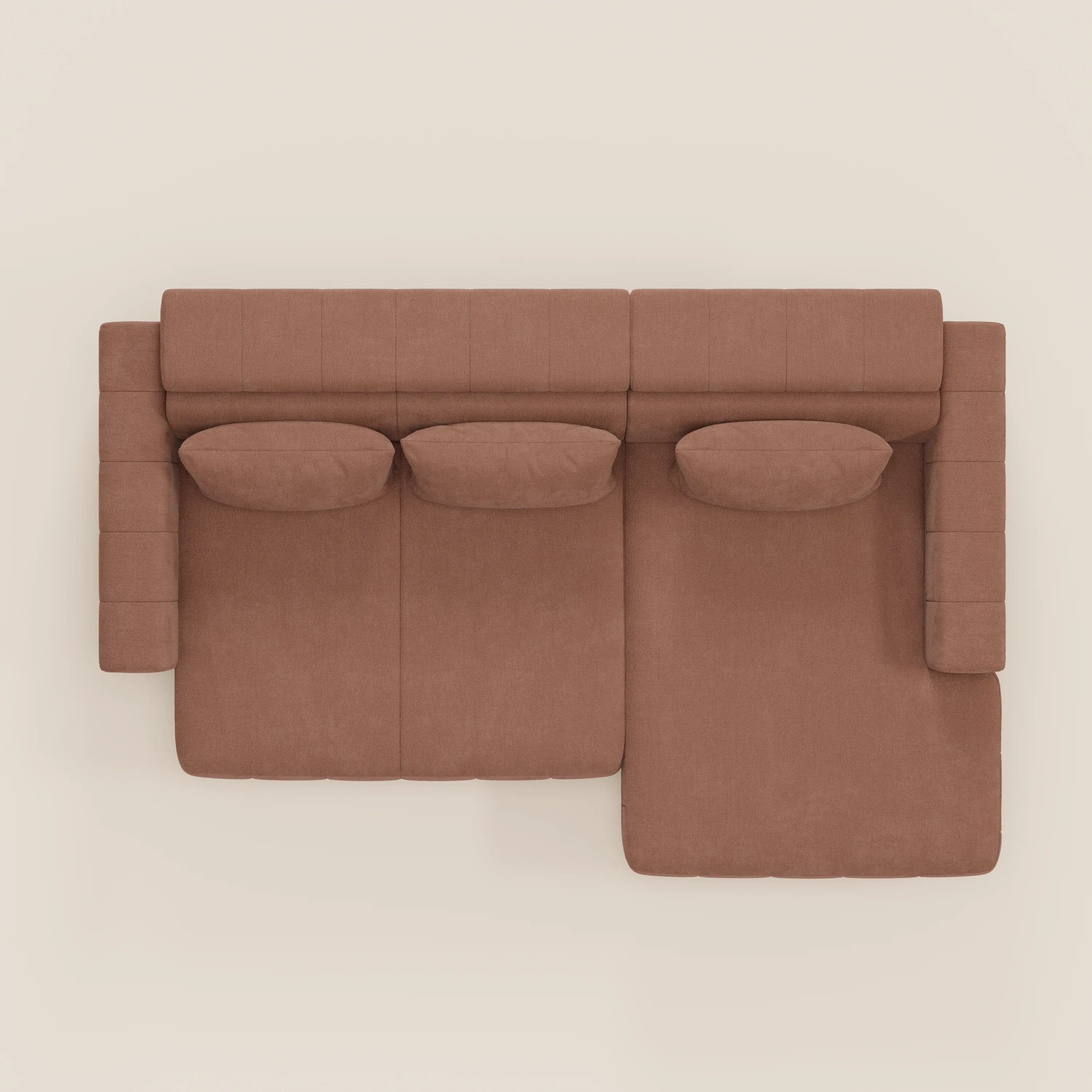 Doric Canapé d’angle avec méridienne et assises extensibles avec relaxation électrique - appuie-têtes inclinables en tissu anti-taches T23