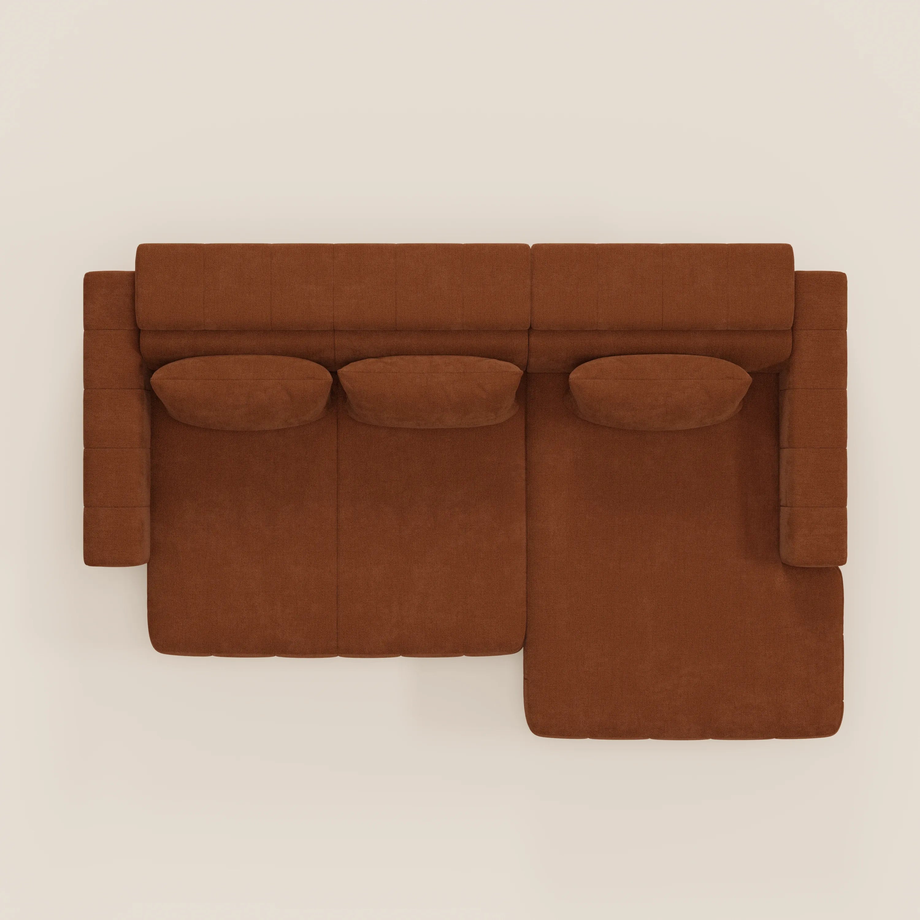Doric Canapé d’angle avec méridienne et assises extensibles avec relaxation électrique - appuie-têtes inclinables en tissu anti-taches T23