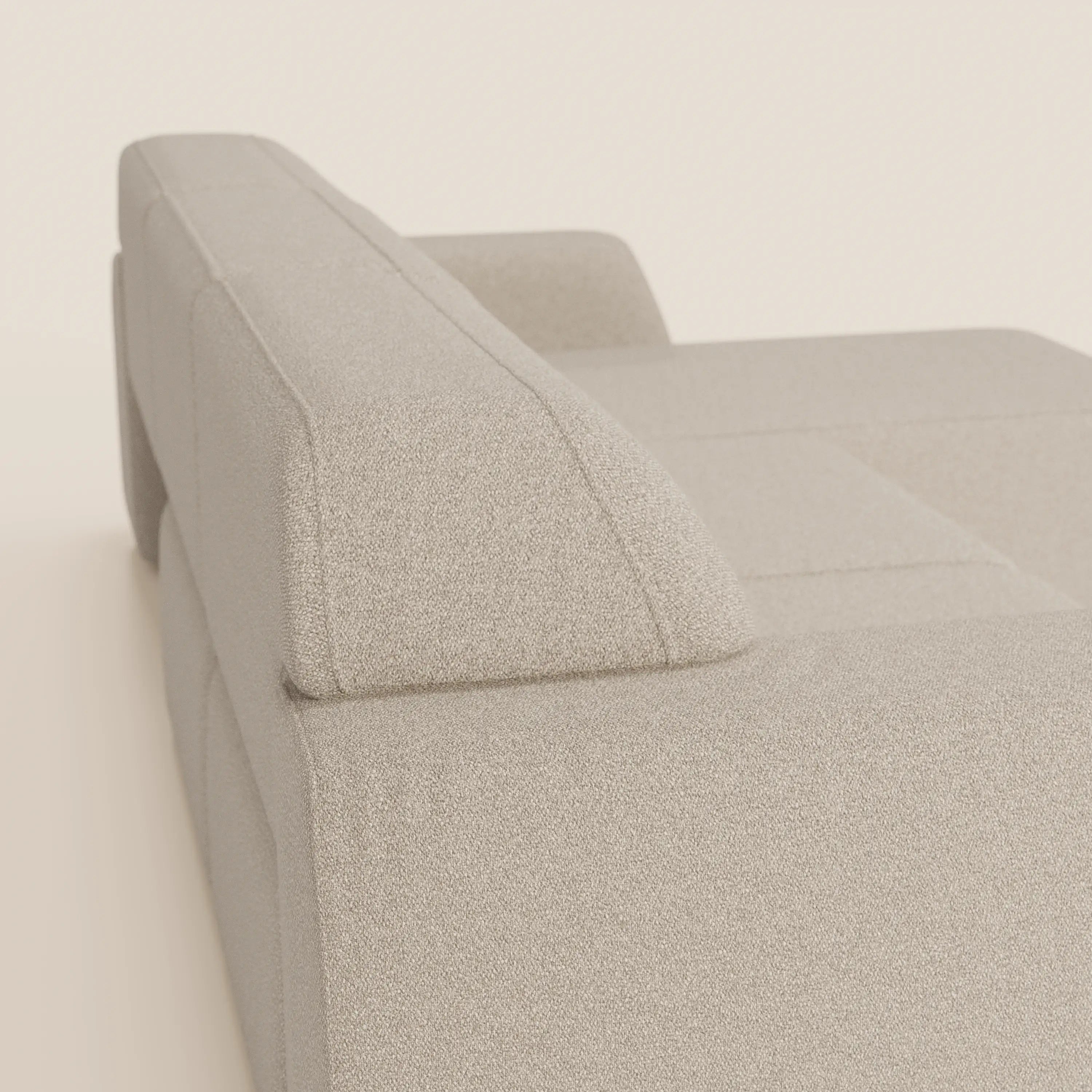 Orbit Divano angolare con penisola reversibile e tutte le sedute allungabili in tessuto smacchiabile effetto cotone T33 - divani.store