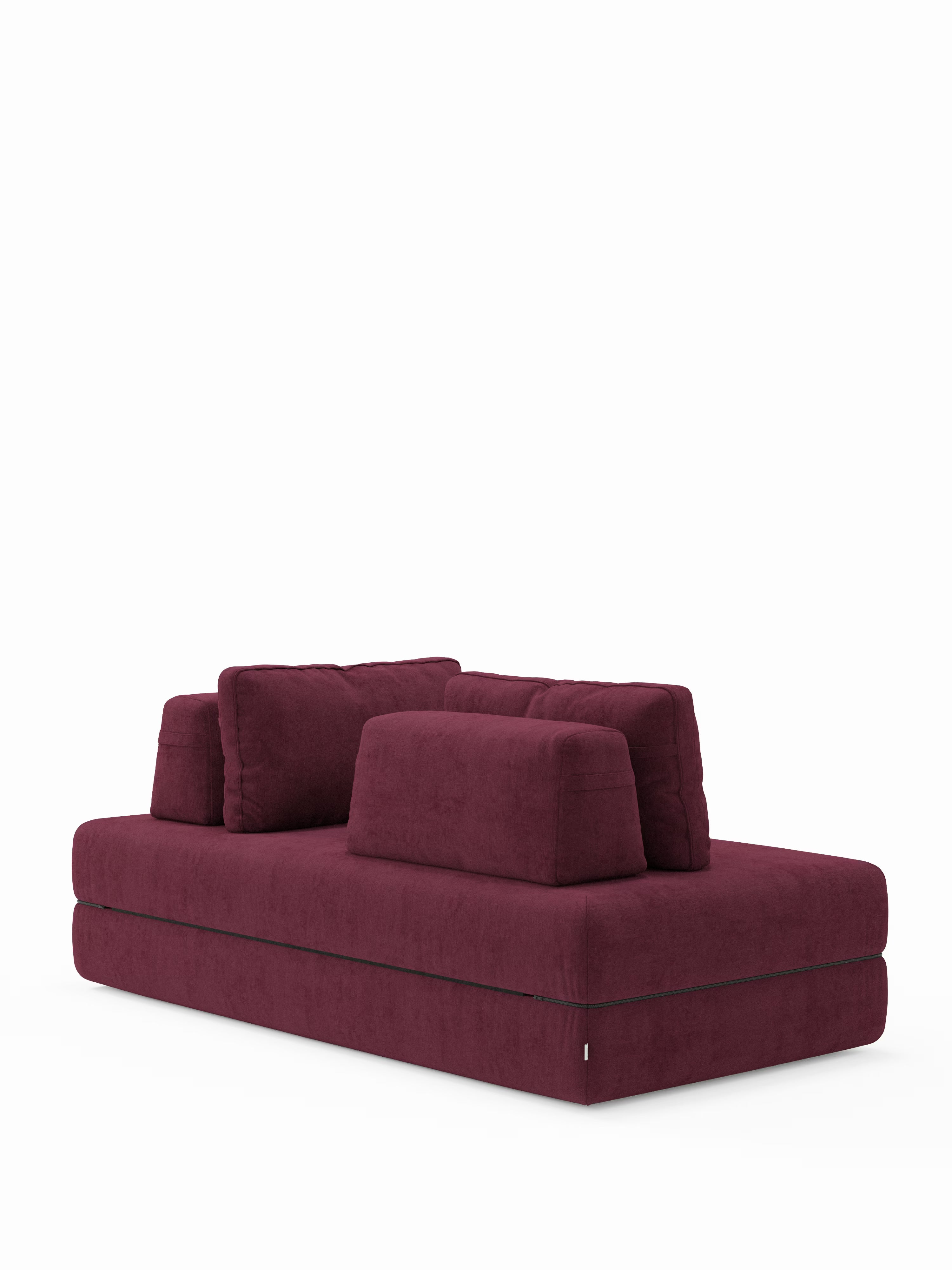 Rift divano letto matrimoniale 2 posti e 3 posti con schienali mobili - materasso alto 24 cm e memory foam in tessuto smacchiabile T31