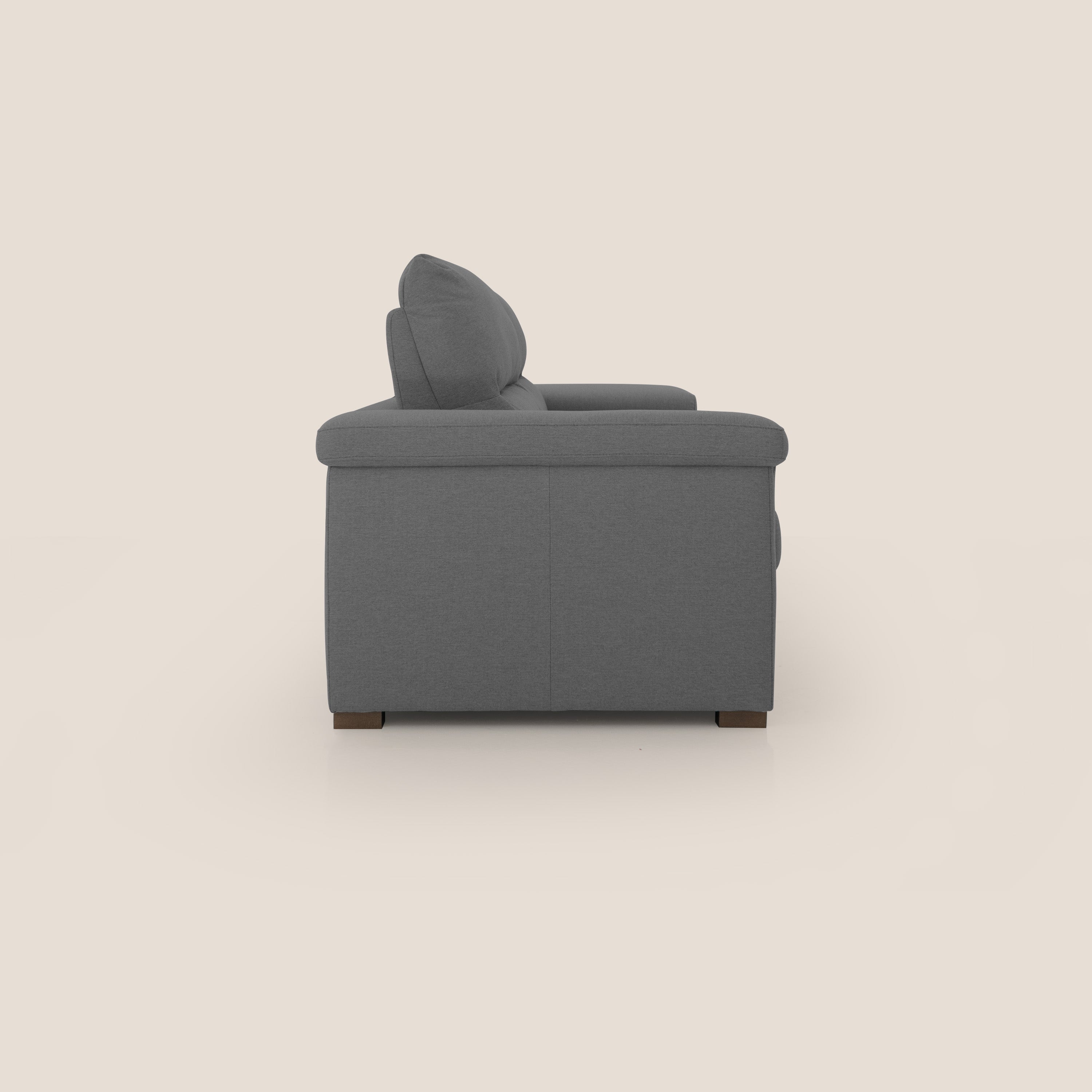 Magnolia divano letto con materasso alto 18 cm morbido schienale alto in tessuto smacchiabile T05 antracite - divani.store