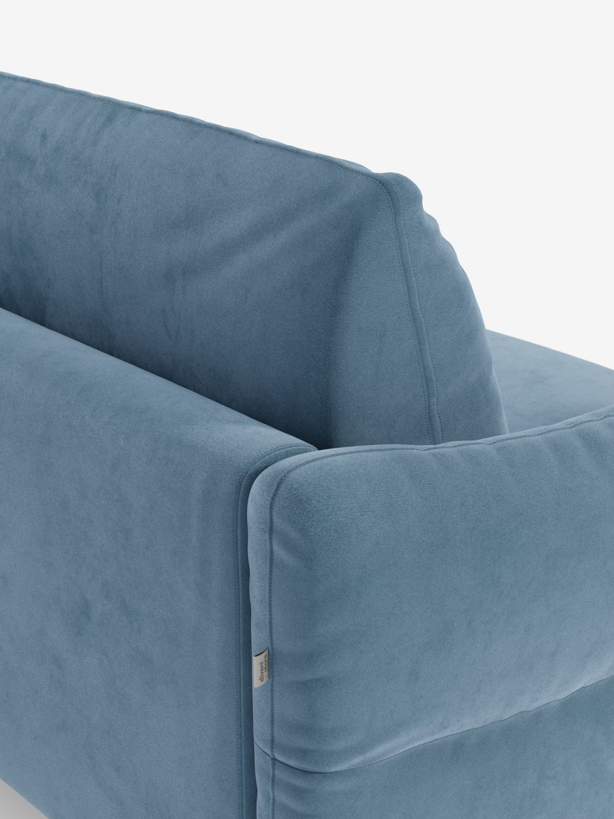 Dalia divano letto con penisola contenitore e materasso alto 18 cm - piedini alti e tessuto smacchiabile T30