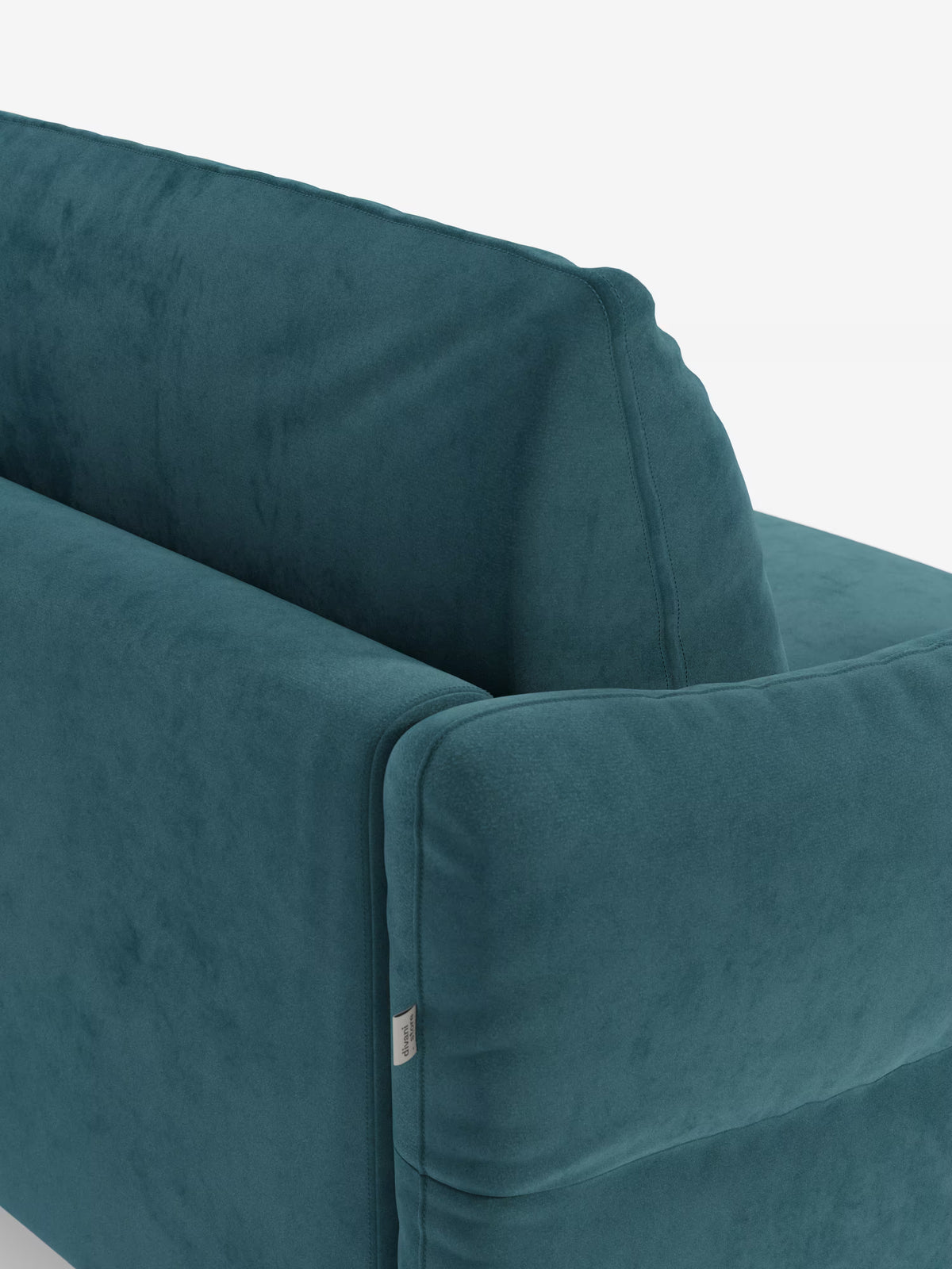 Dalia divano letto con penisola contenitore e materasso alto 18 cm - piedini alti e tessuto smacchiabile T30