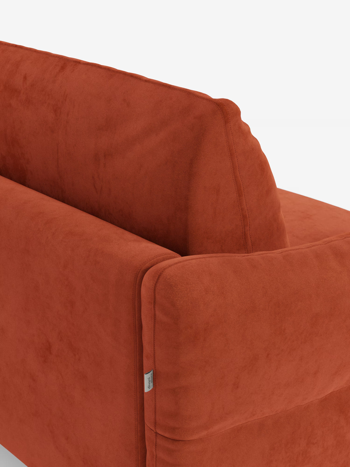 Dalia divano letto con penisola contenitore e materasso alto 18 cm - piedini alti e tessuto smacchiabile T30