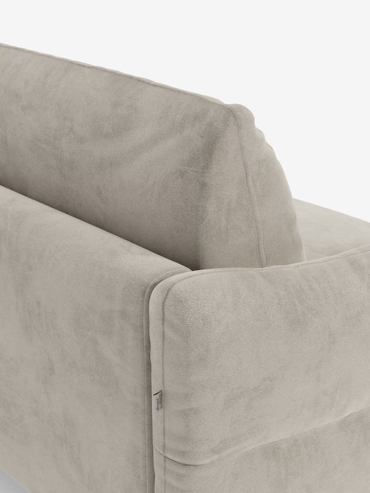 Dalia divano letto con penisola contenitore e materasso alto 18 cm - piedini alti e tessuto smacchiabile T30