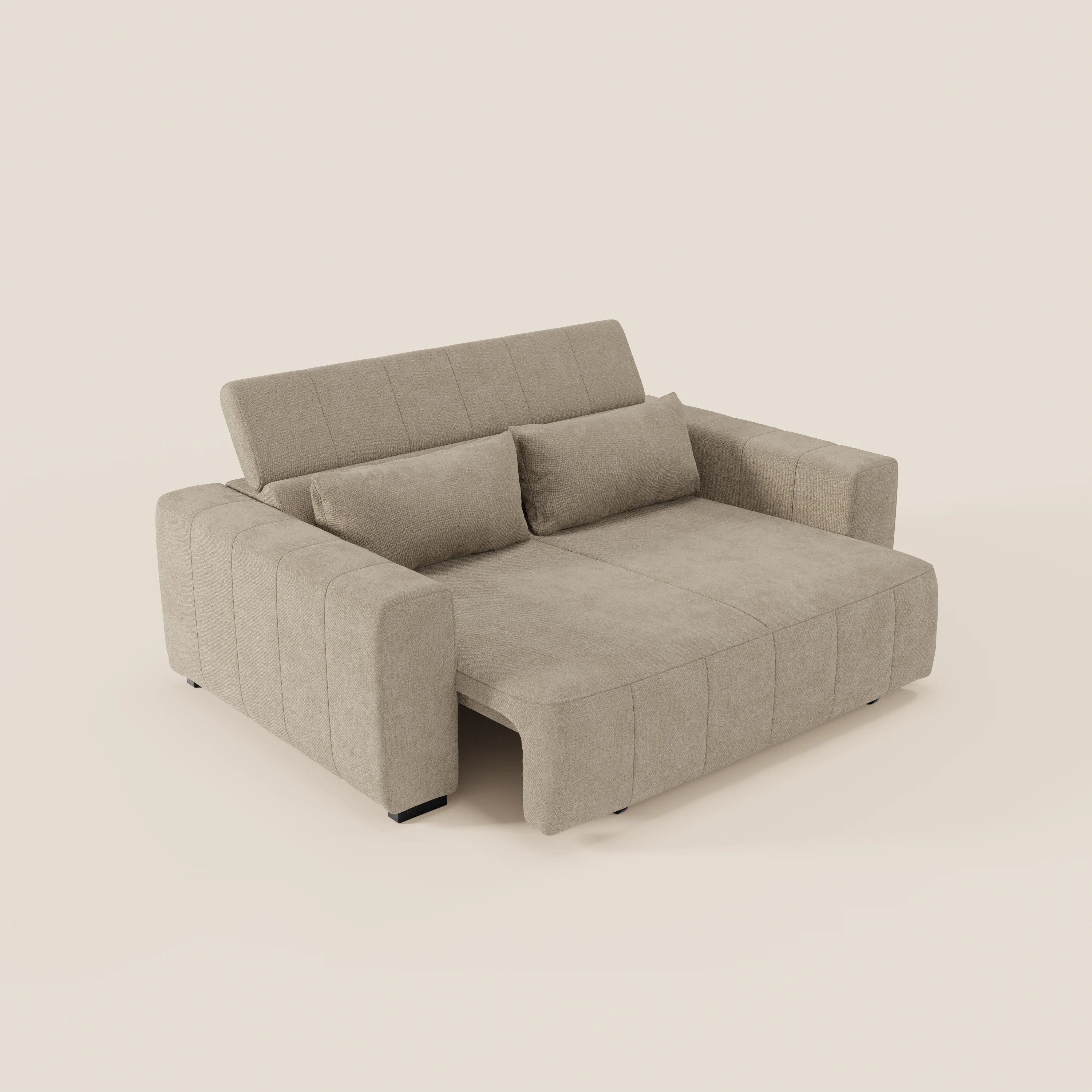 Doric divano 3 posti con sedute allungabili tramite relax elettrico - poggiatesta reclinabile in tessuto smacchiabile T23 - divani.store
